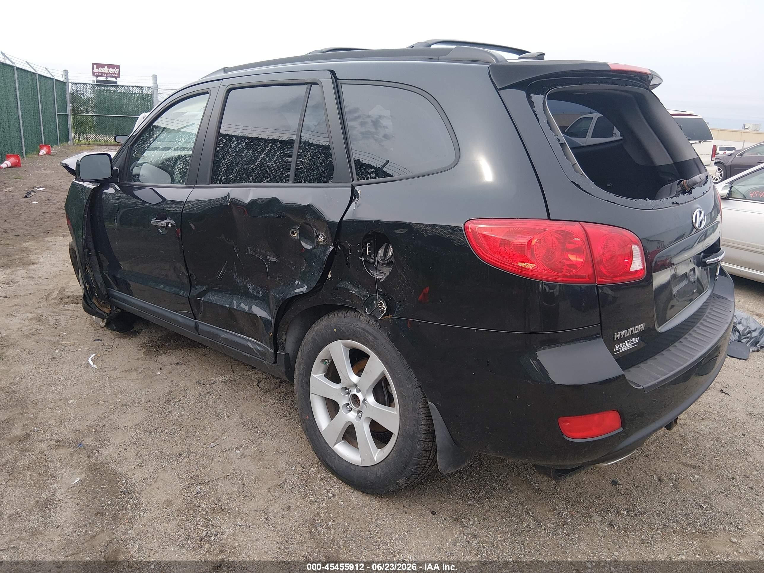 2008 Hyundai Santa Fe Limited/se Black vin: 5NMSH73E28H135901
