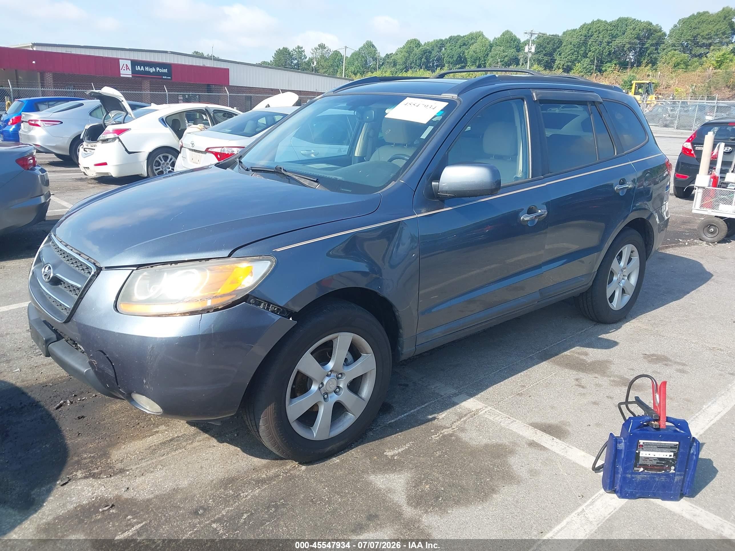 2008 Hyundai Santa Fe Limited/se Blue vin: 5NMSH73E28H195919