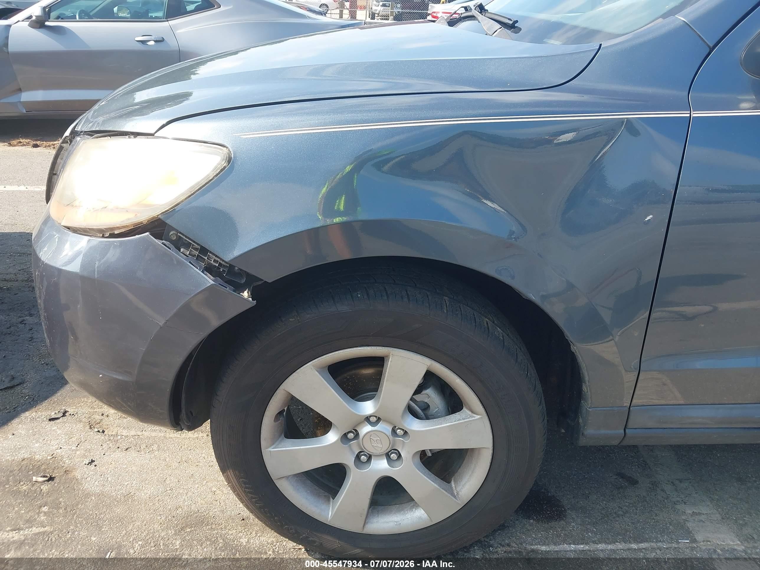 2008 Hyundai Santa Fe Limited/se Blue vin: 5NMSH73E28H195919