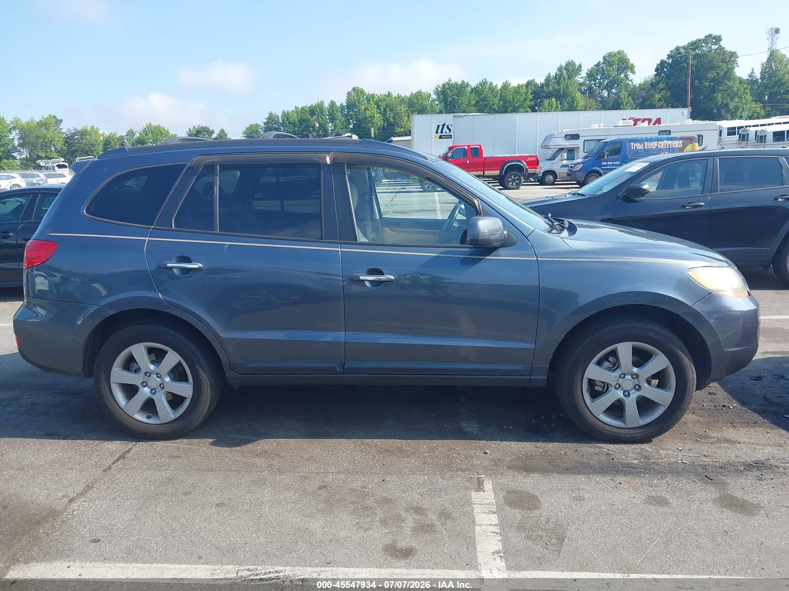 2008 Hyundai Santa Fe Limited/se Blue vin: 5NMSH73E28H195919