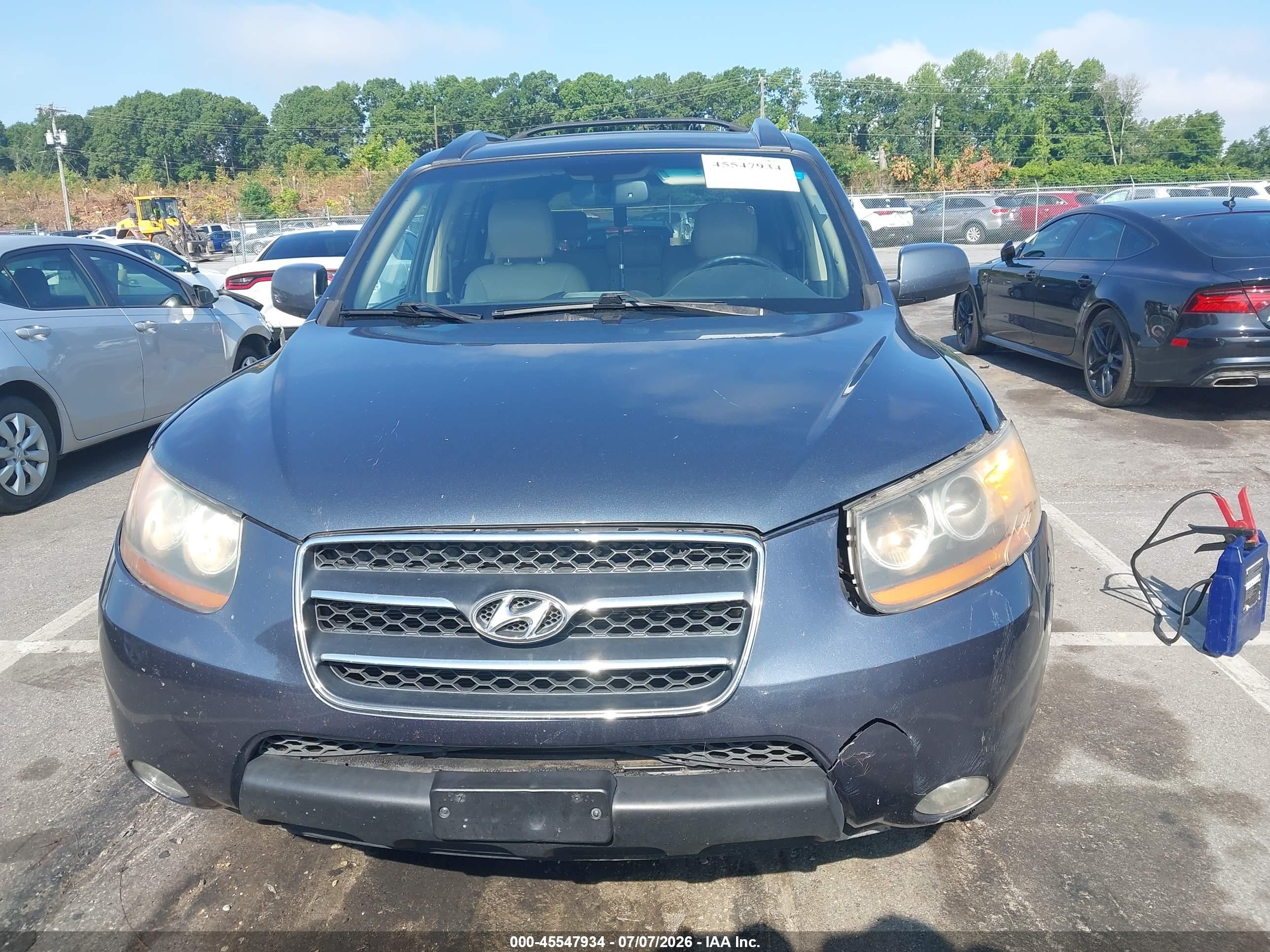 2008 Hyundai Santa Fe Limited/se Blue vin: 5NMSH73E28H195919