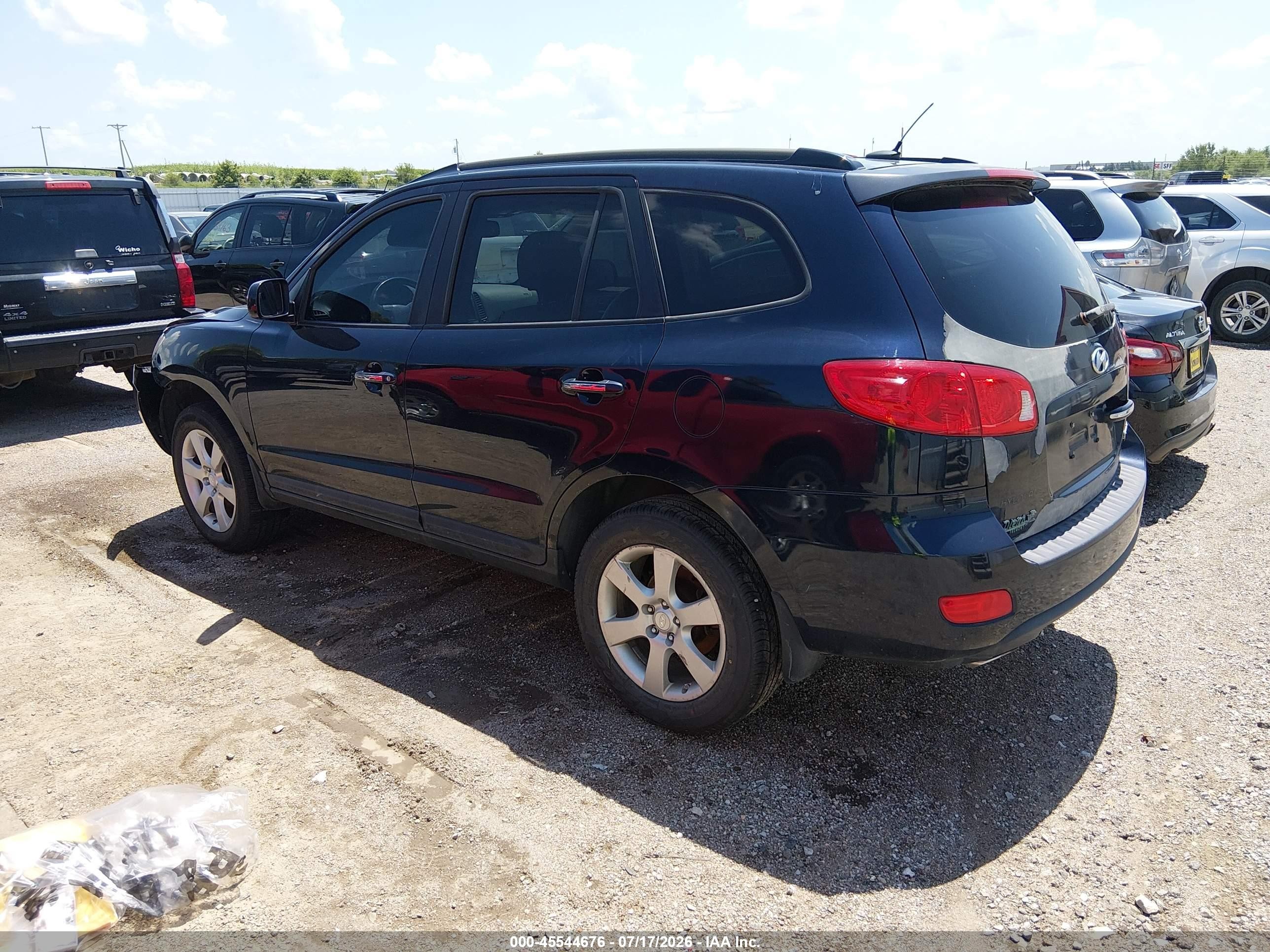 2008 Hyundai Santa Fe Limited/se Navy vin: 5NMSH73E28H220527