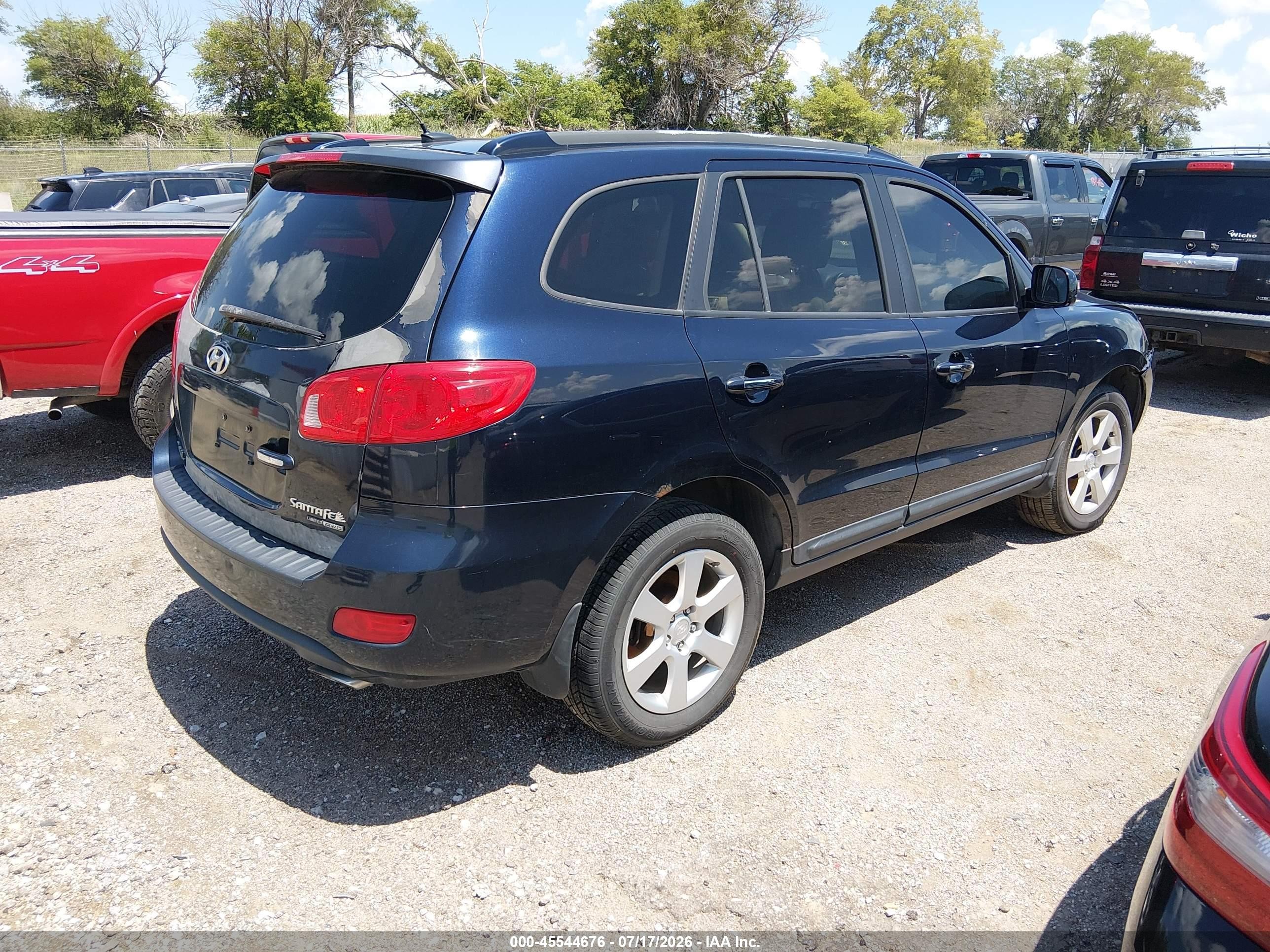 2008 Hyundai Santa Fe Limited/se Navy vin: 5NMSH73E28H220527