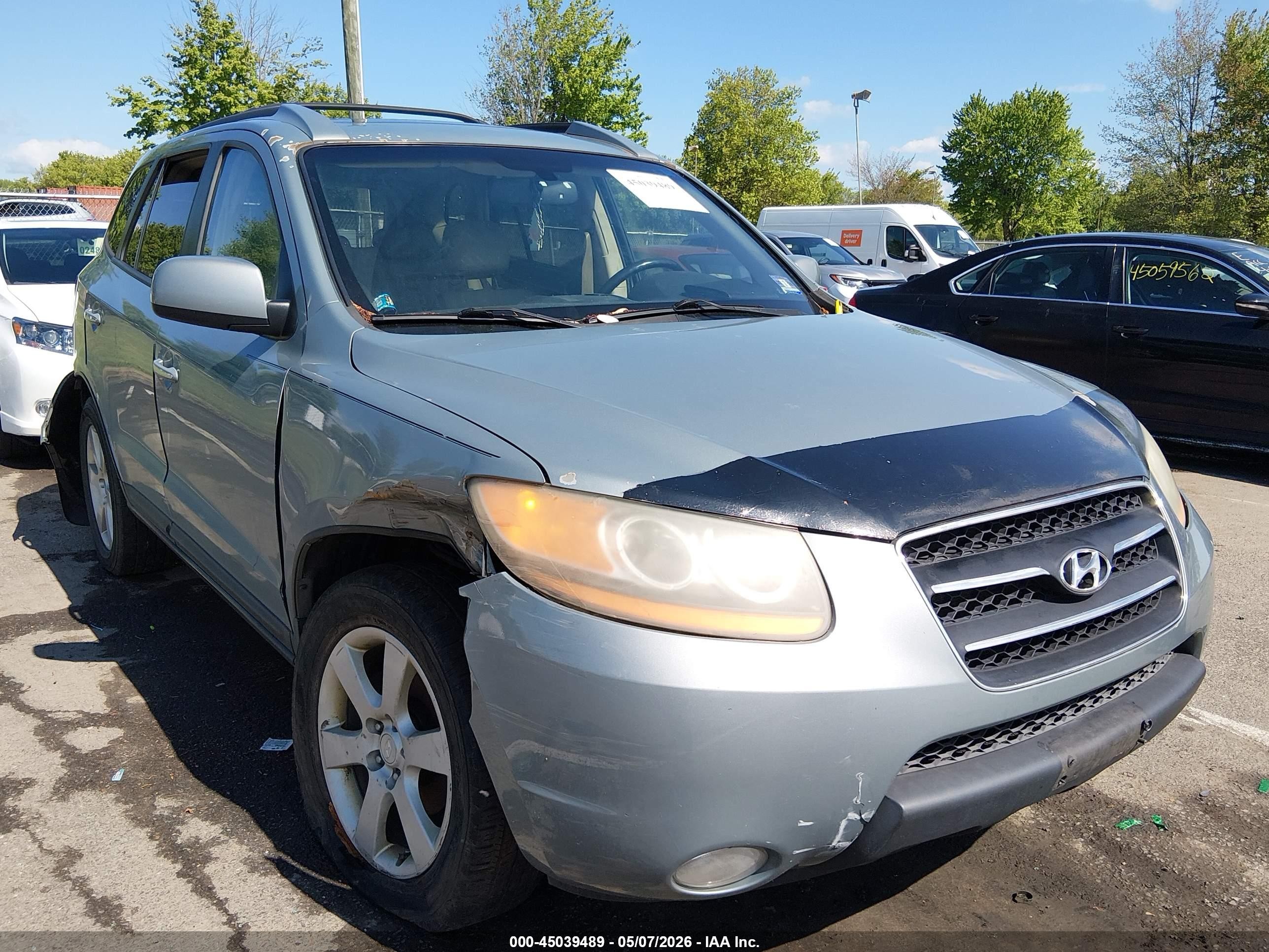 2009 Hyundai Santa Fe Limited Light Blue vin: 5NMSH73E29H294922