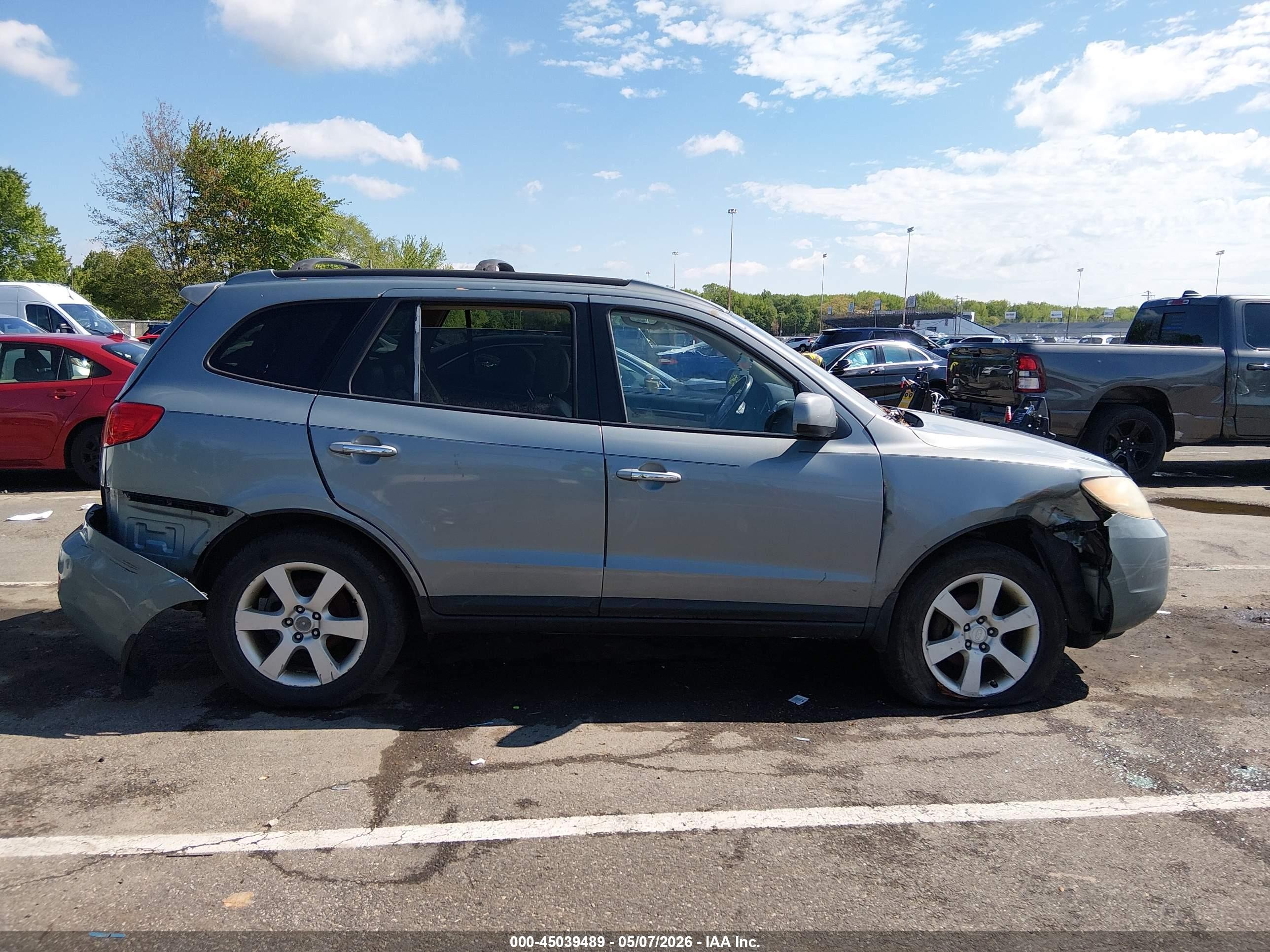 2009 Hyundai Santa Fe Limited Light Blue vin: 5NMSH73E29H294922