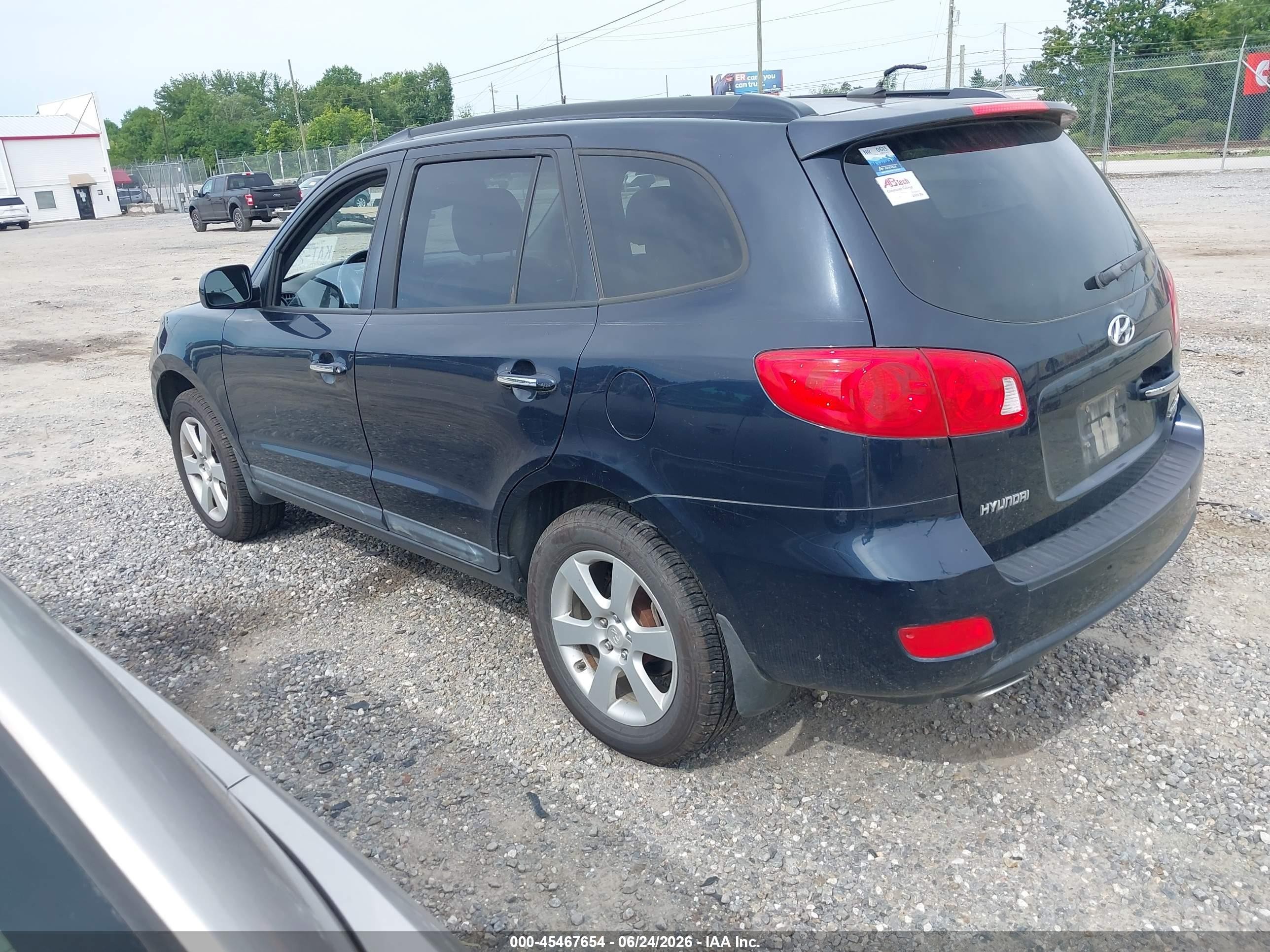 2008 Hyundai Santa Fe Limited/se Blue vin: 5NMSH73E38H134952