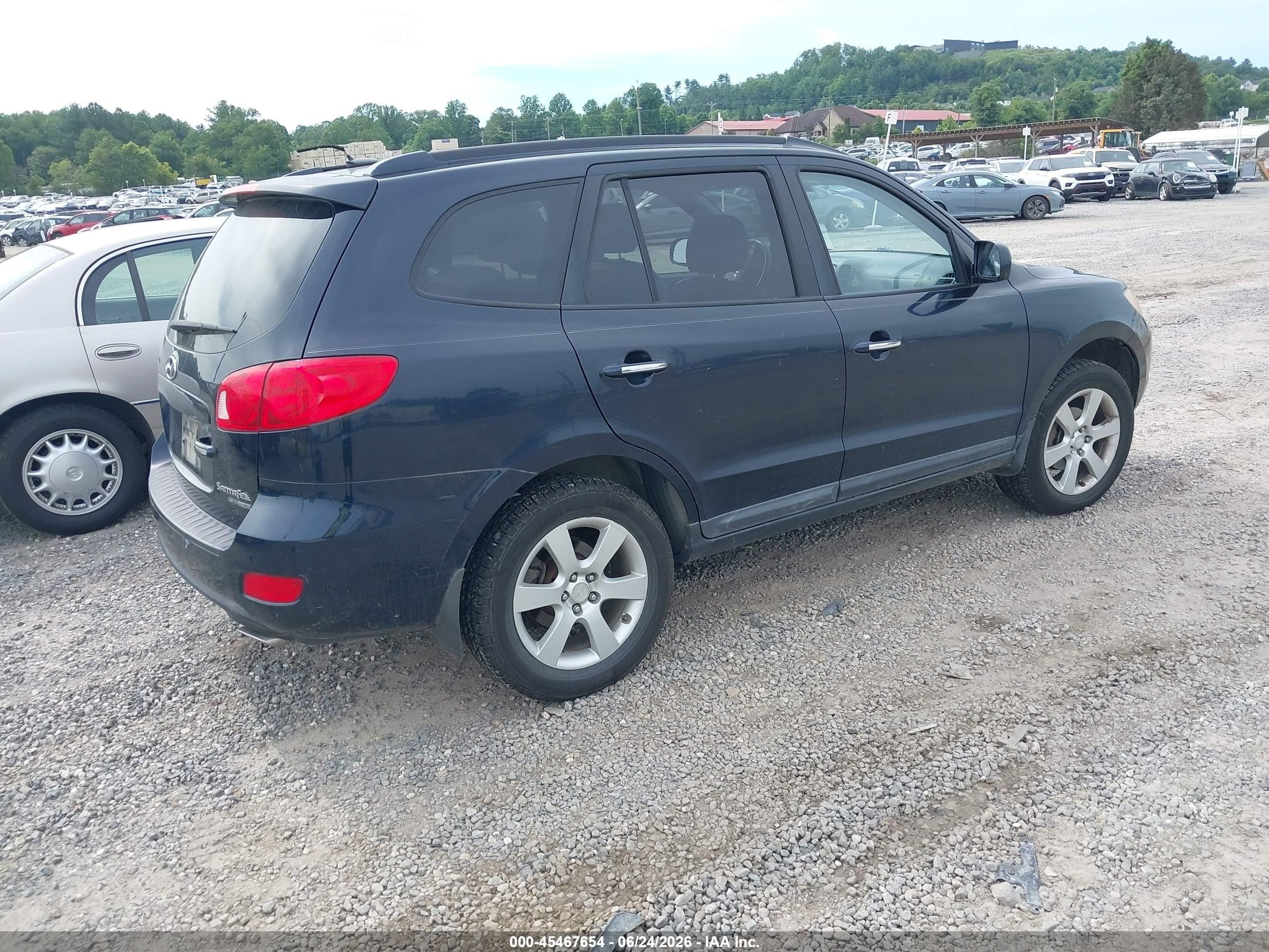2008 Hyundai Santa Fe Limited/se Blue vin: 5NMSH73E38H134952