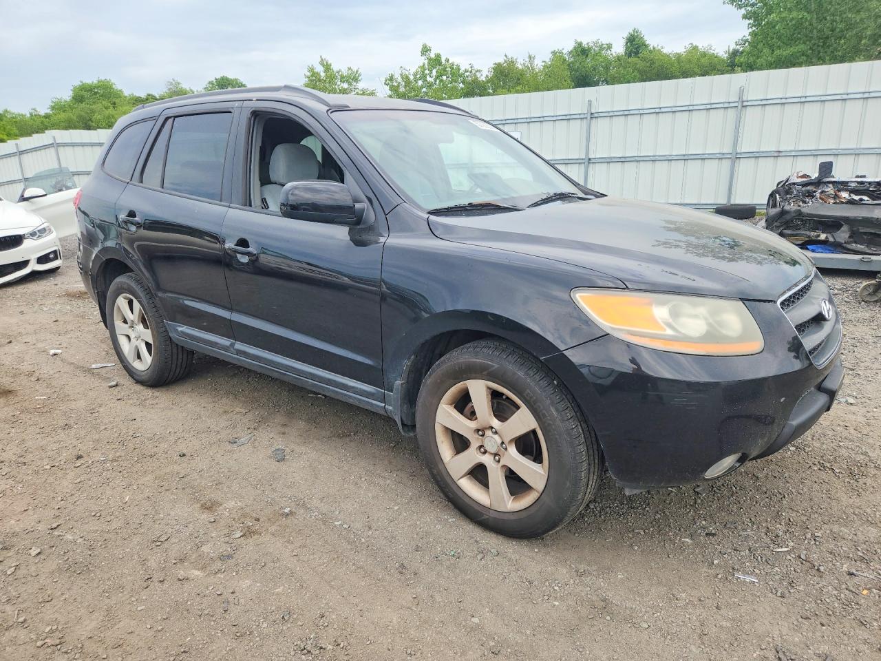 2008 Hyundai Santa Fe Se Black vin: 5NMSH73E38H141884