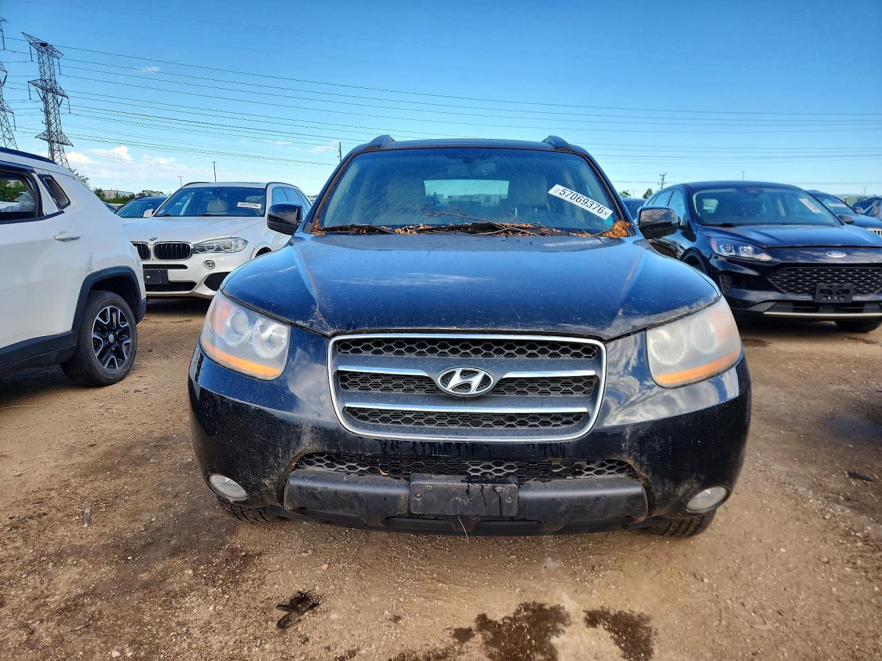 2008 Hyundai Santa Fe Black vin: 5NMSH73E38H173721