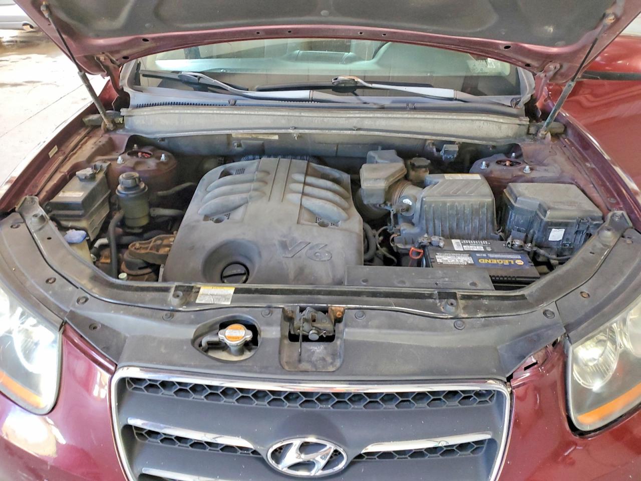 2008 Hyundai Santa Fe Se Burgundy vin: 5NMSH73E38H201176
