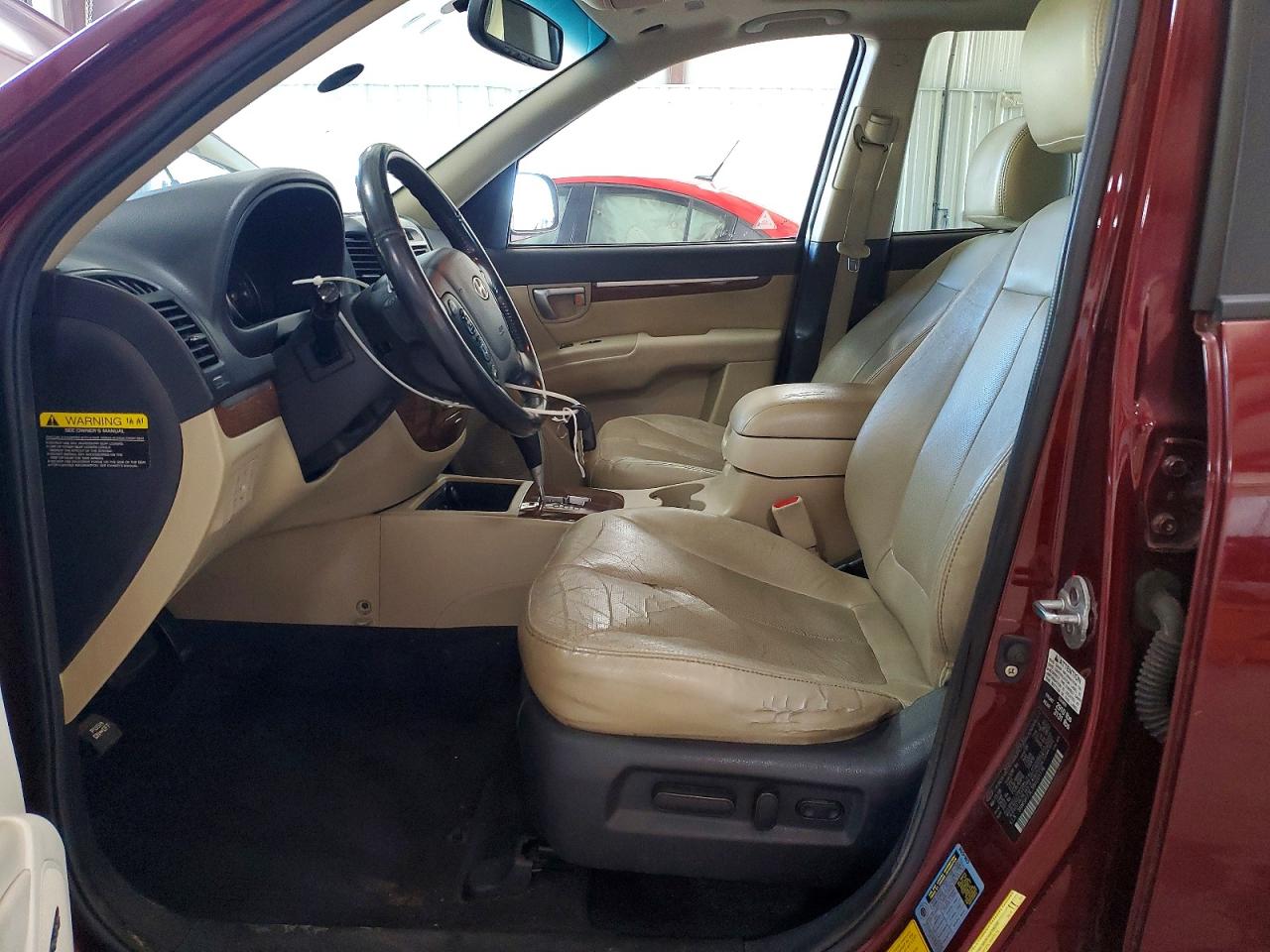 2008 Hyundai Santa Fe Se Burgundy vin: 5NMSH73E38H201176