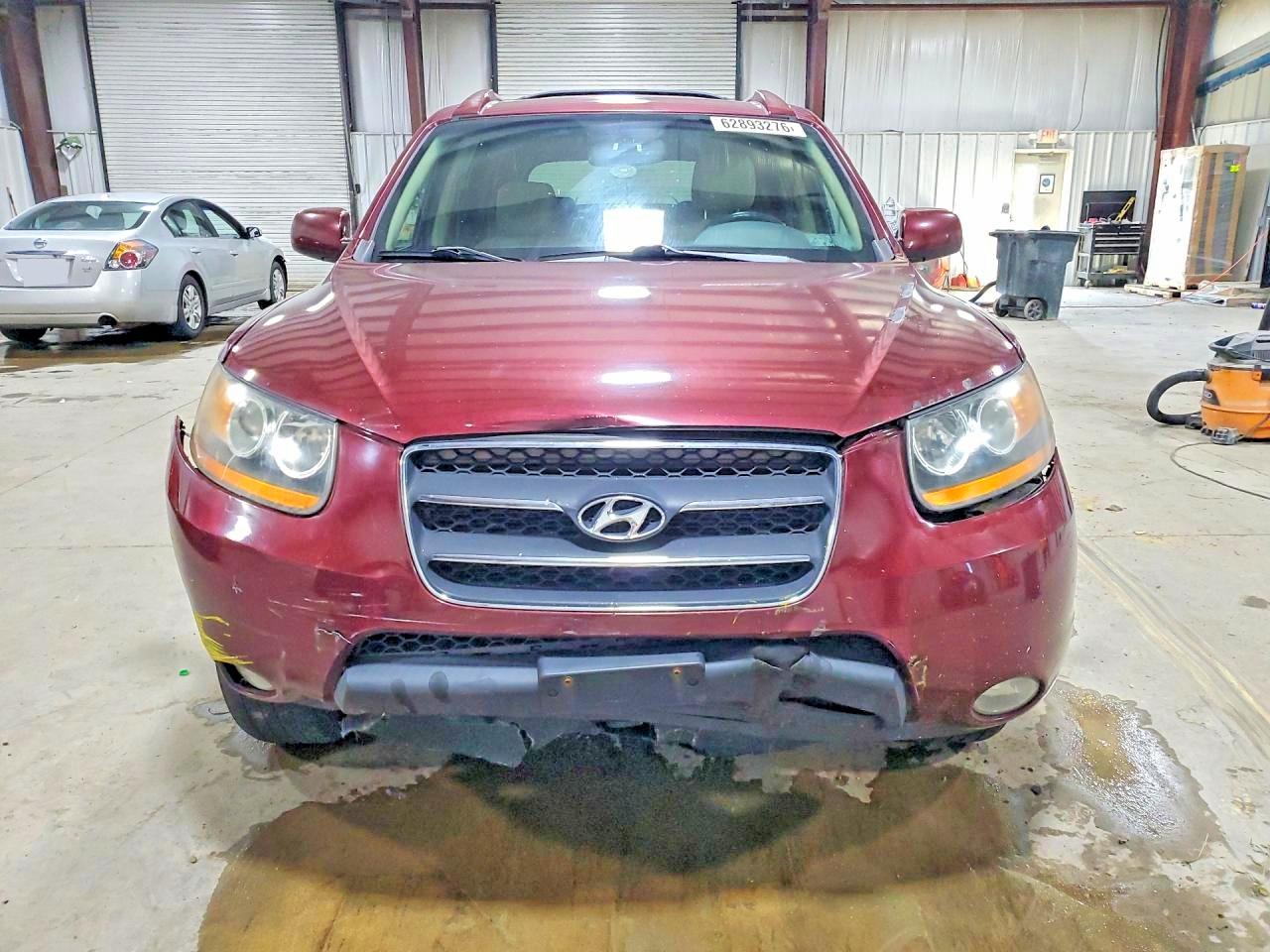 2008 Hyundai Santa Fe Se Burgundy vin: 5NMSH73E38H201176