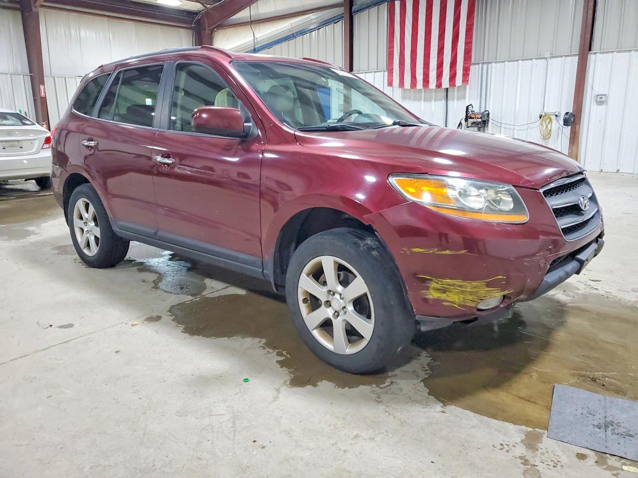 2008 Hyundai Santa Fe Se Burgundy vin: 5NMSH73E38H201176