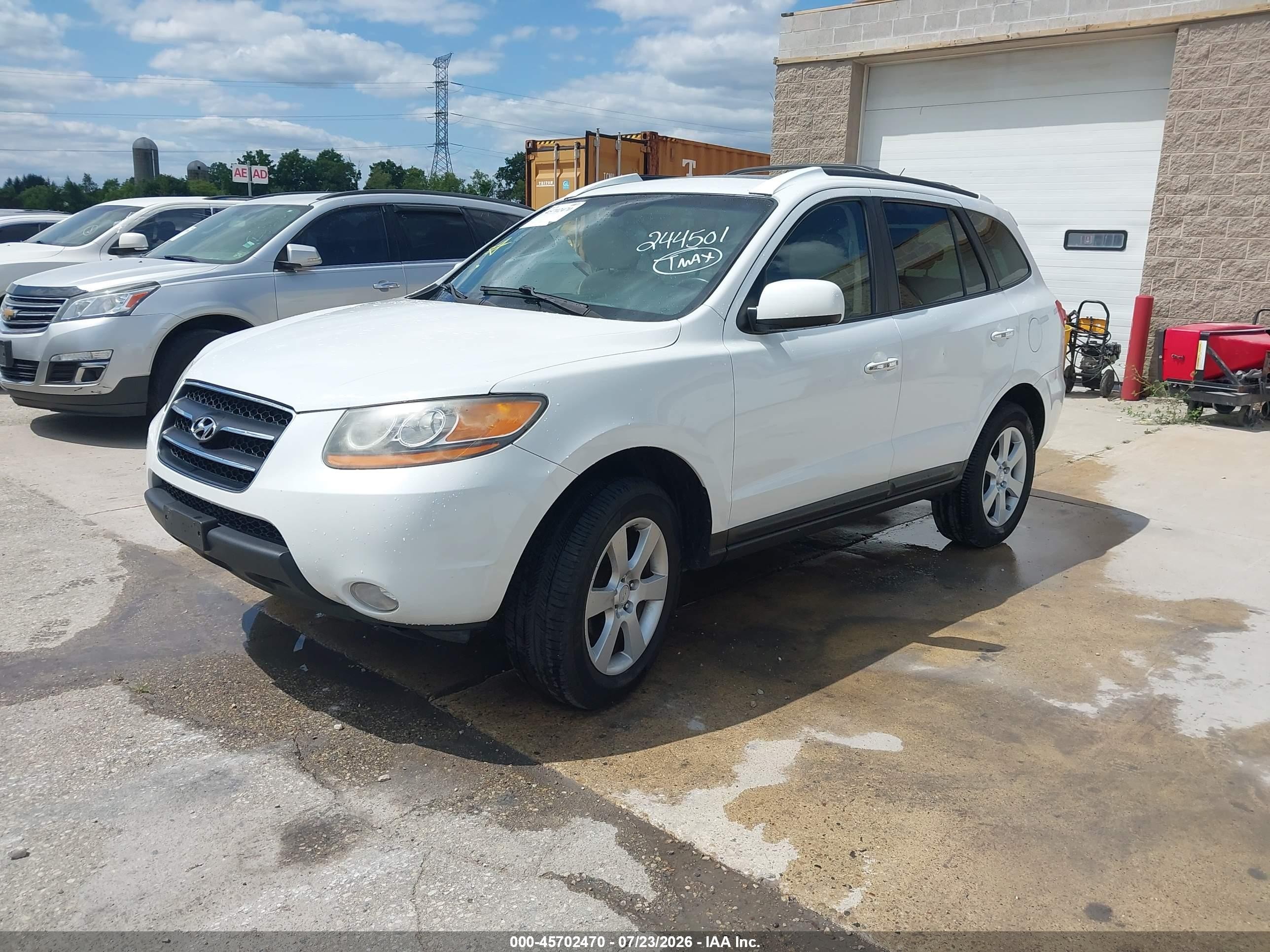 2009 Hyundai Santa Fe Limited White vin: 5NMSH73E39H244501