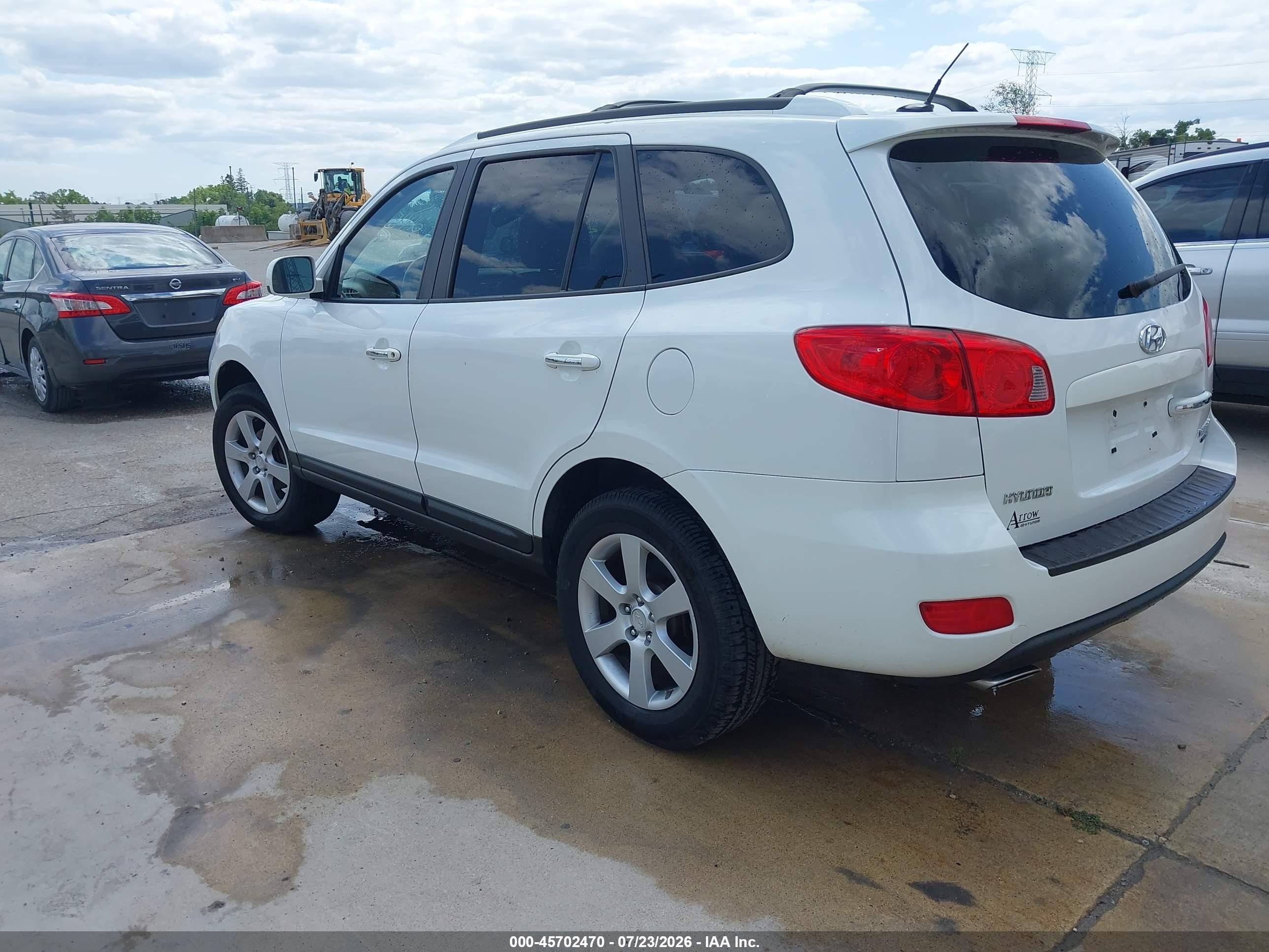 2009 Hyundai Santa Fe Limited White vin: 5NMSH73E39H244501