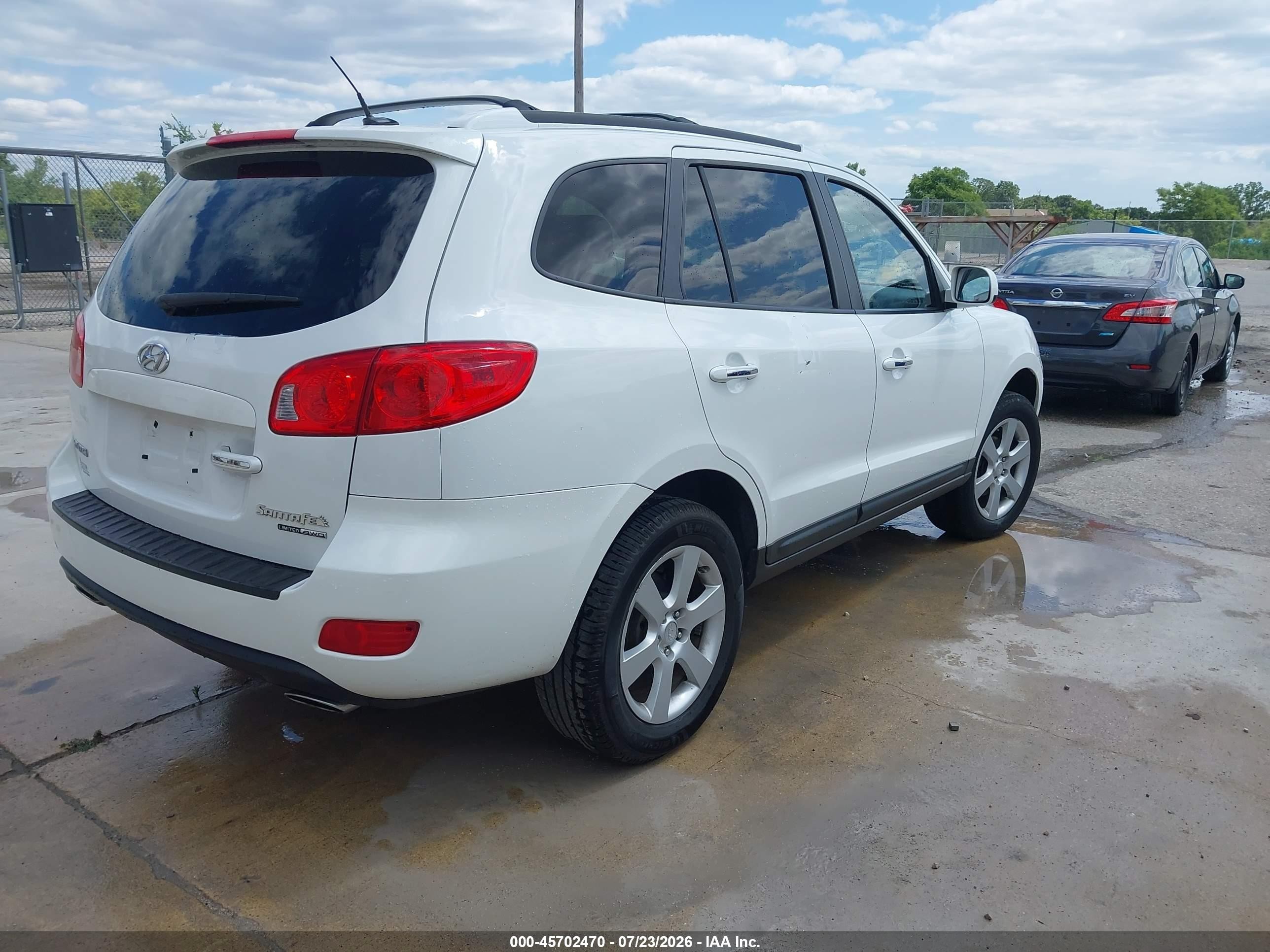 2009 Hyundai Santa Fe Limited White vin: 5NMSH73E39H244501