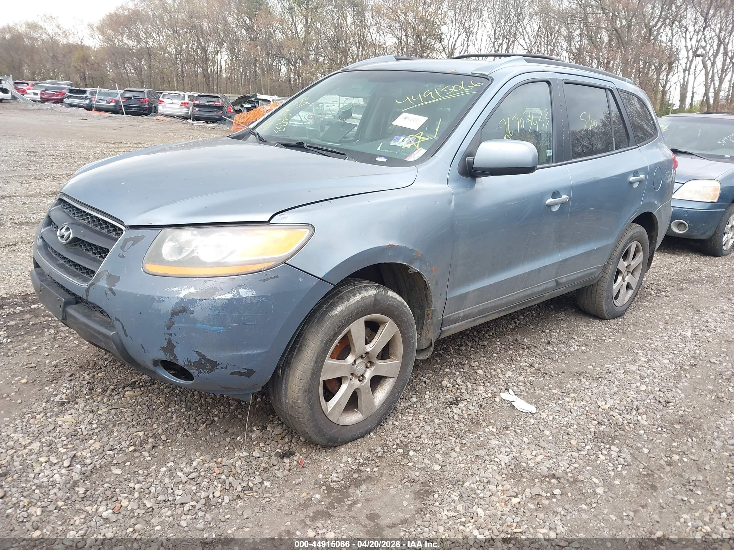 2009 Hyundai Santa Fe Se Blue vin: 5NMSH73E39H297859
