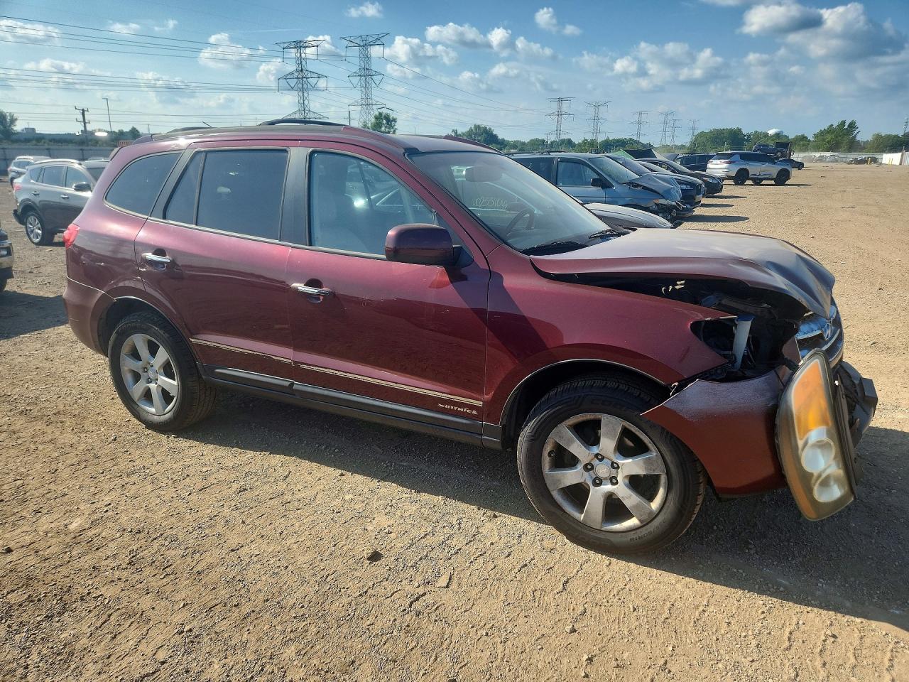 2007 Hyundai Santa Fe Se Red vin: 5NMSH73E47H007626