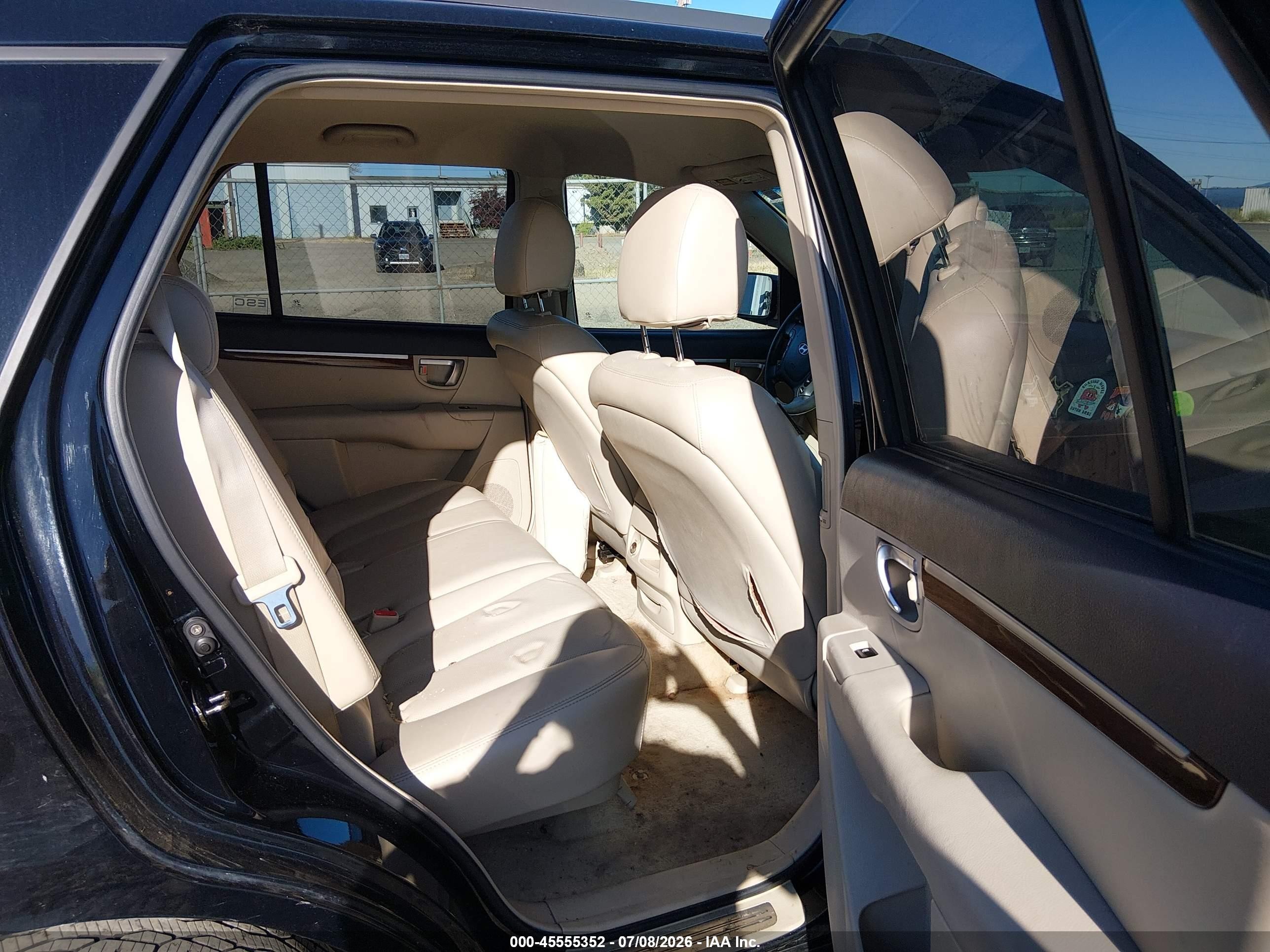 2007 Hyundai Santa Fe Limited/se Black vin: 5NMSH73E47H008002