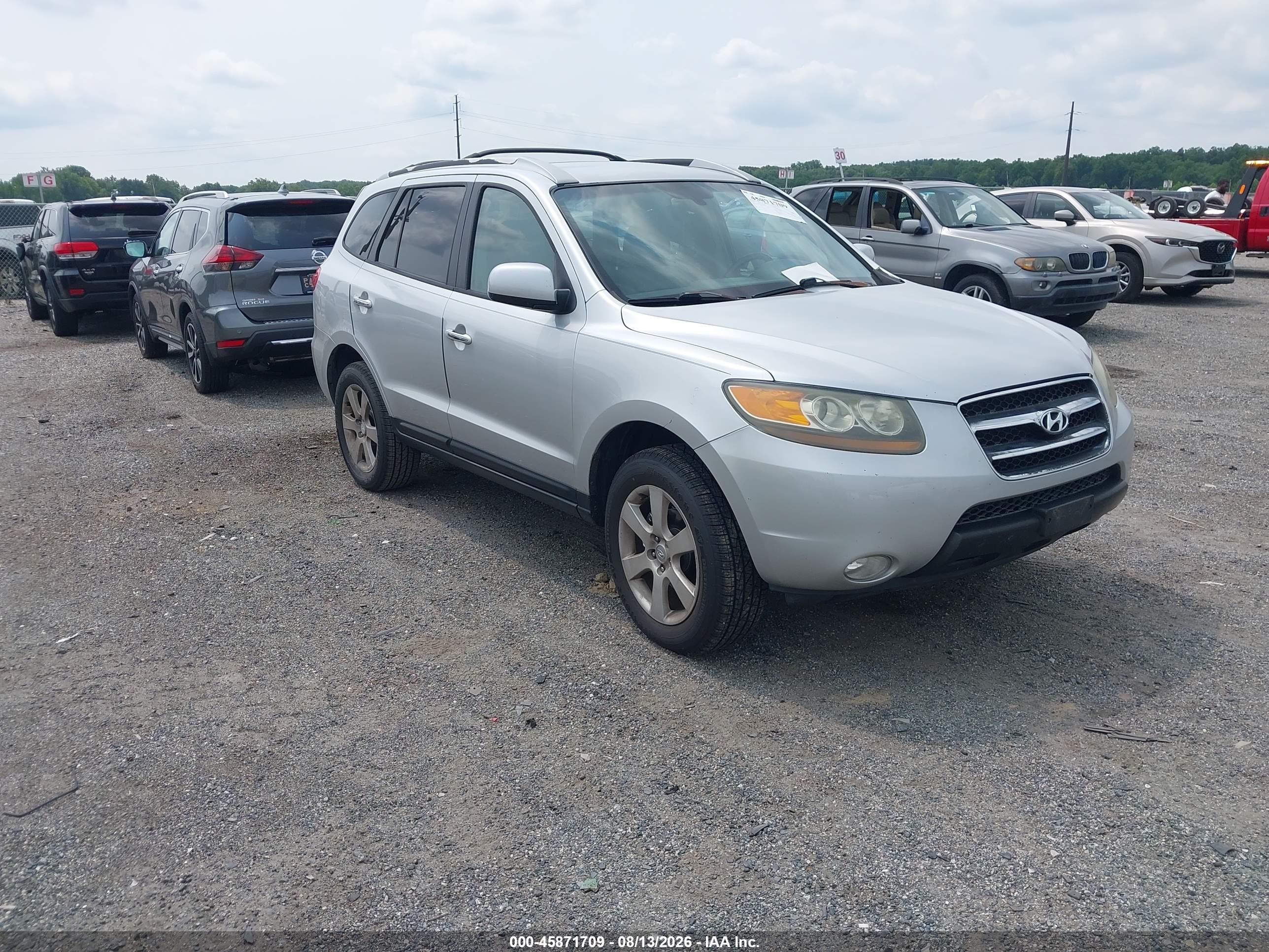 2007 Hyundai Santa Fe Limited/se Silver vin: 5NMSH73E47H023065