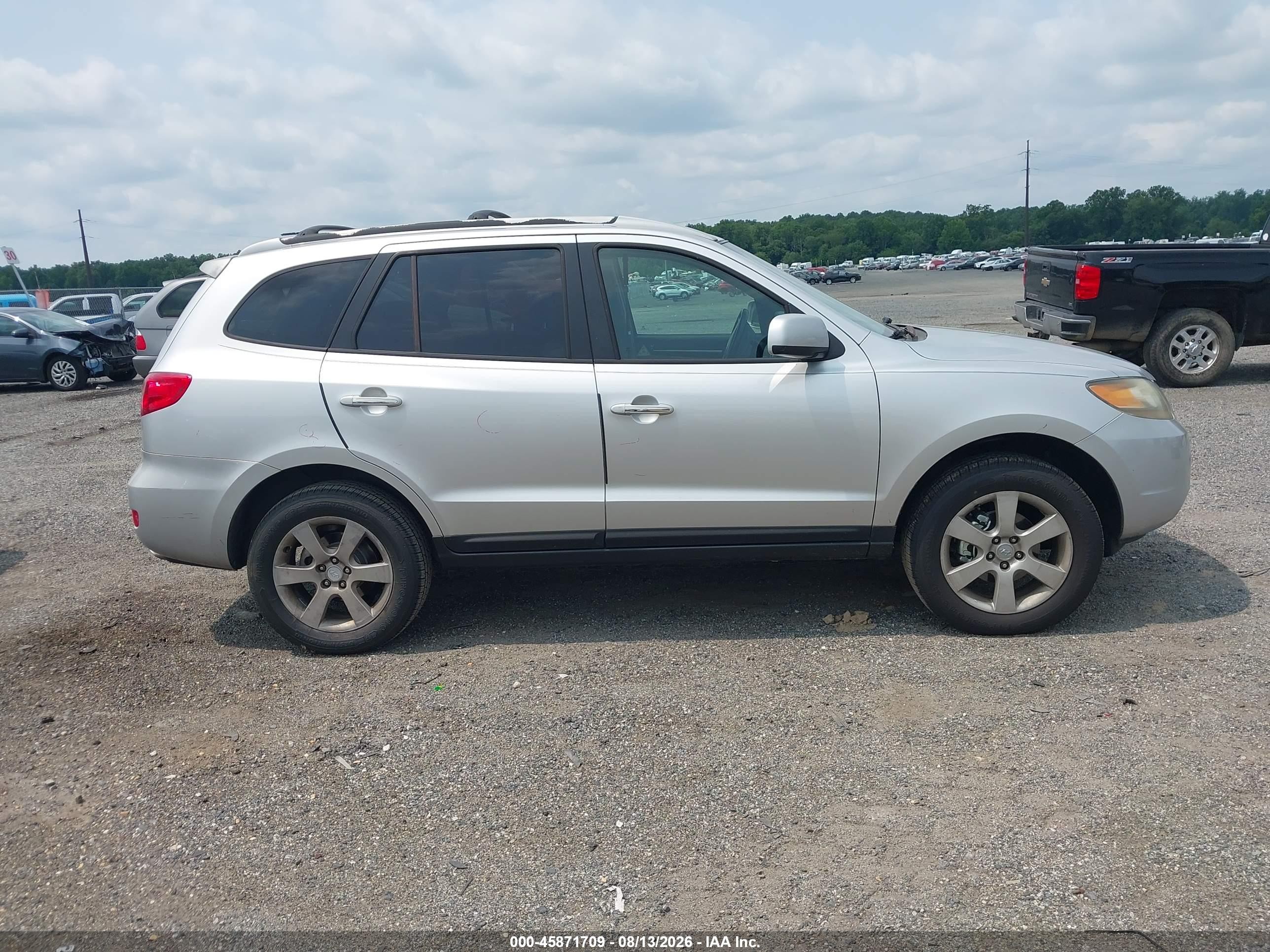 2007 Hyundai Santa Fe Limited/se Серебряный vin: 5NMSH73E47H023065