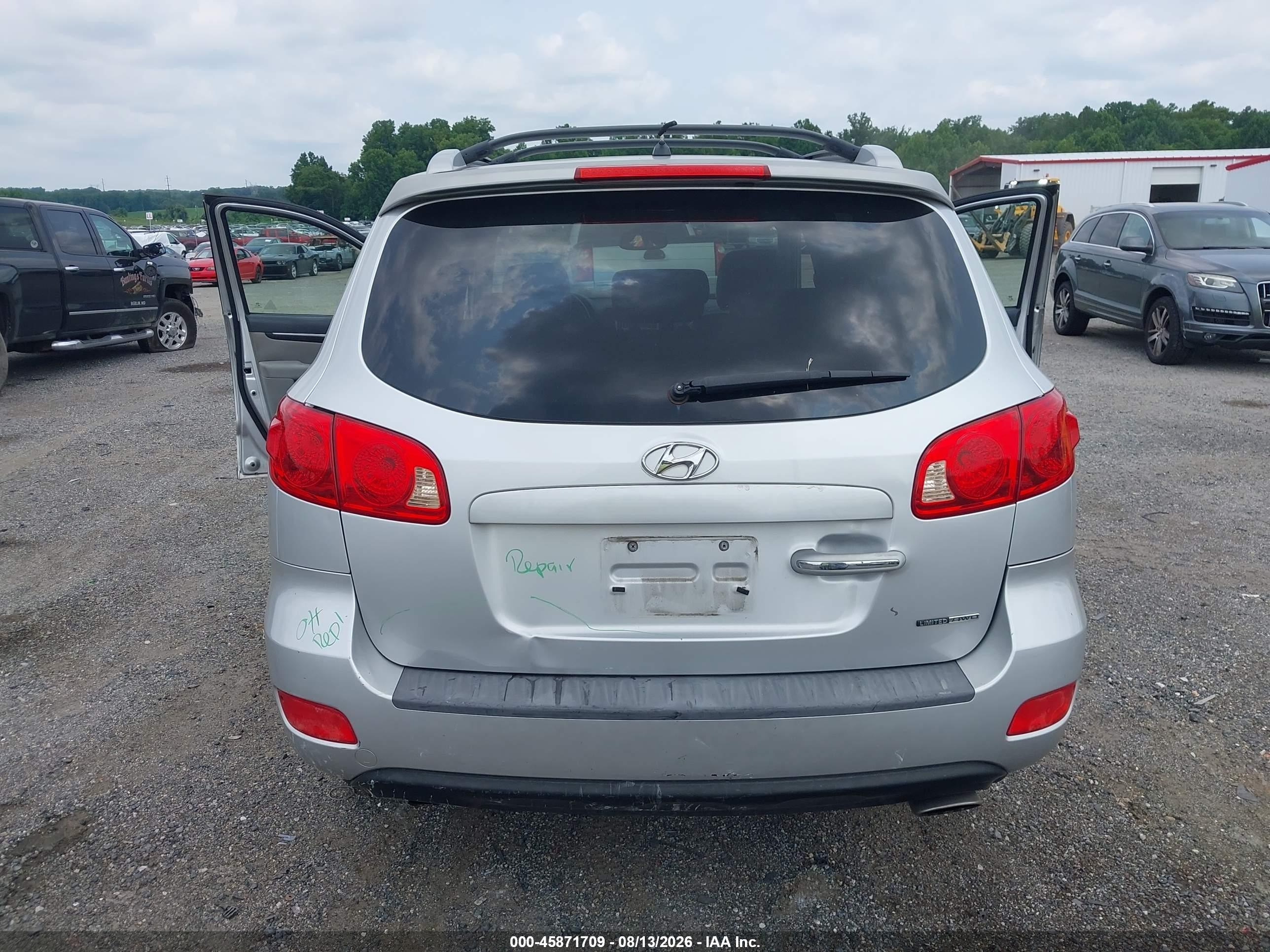 2007 Hyundai Santa Fe Limited/se Серебряный vin: 5NMSH73E47H023065