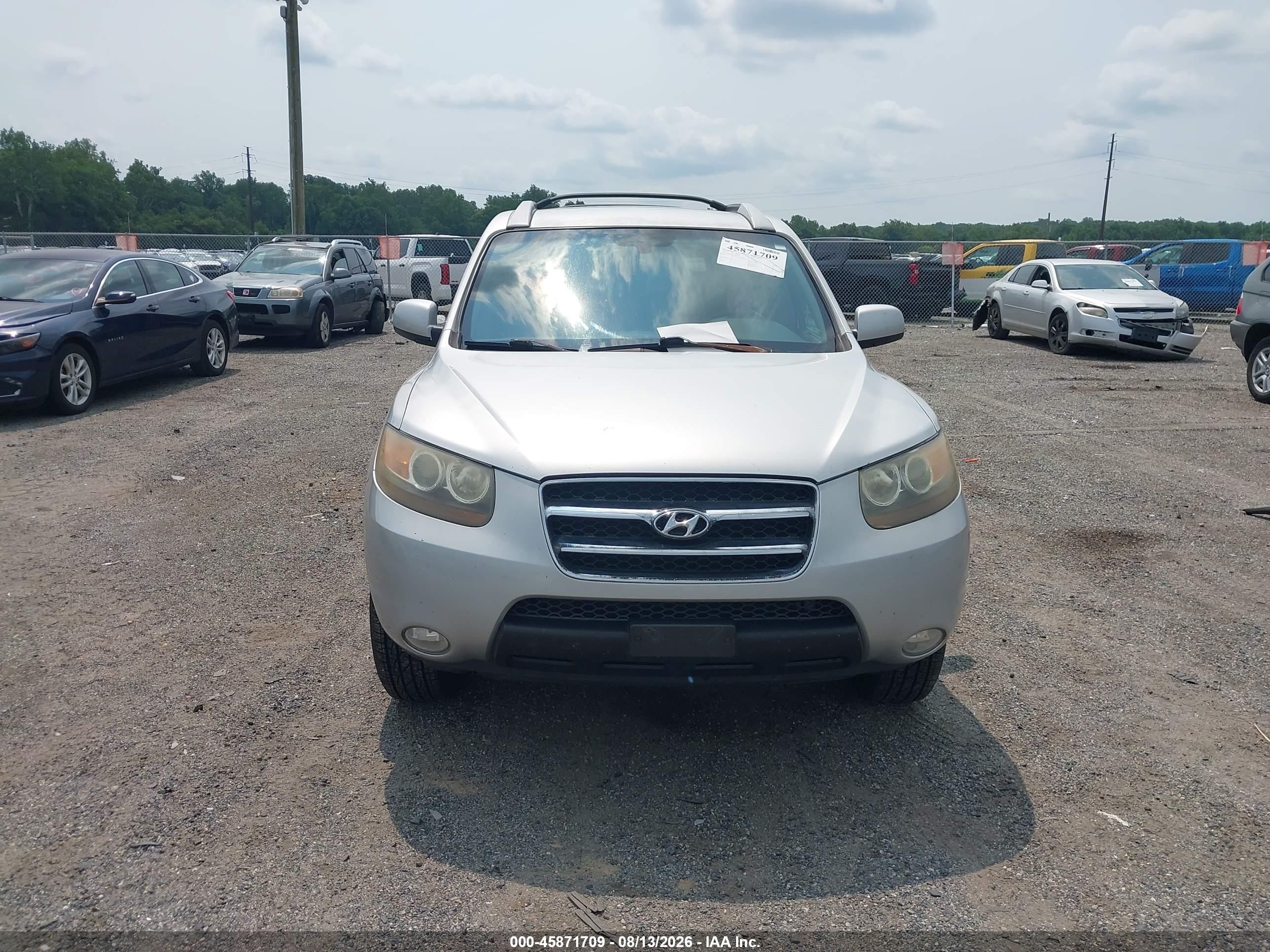 2007 Hyundai Santa Fe Limited/se Серебряный vin: 5NMSH73E47H023065