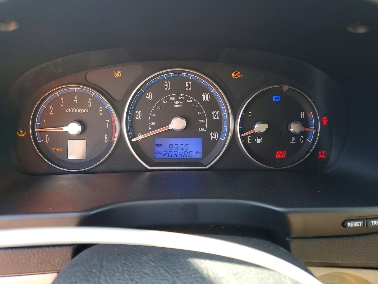 2007 Hyundai Santa Fe Se Blue vin: 5NMSH73E47H058706
