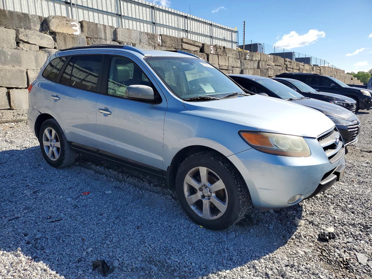 2007 Hyundai Santa Fe Se Blue vin: 5NMSH73E47H058706