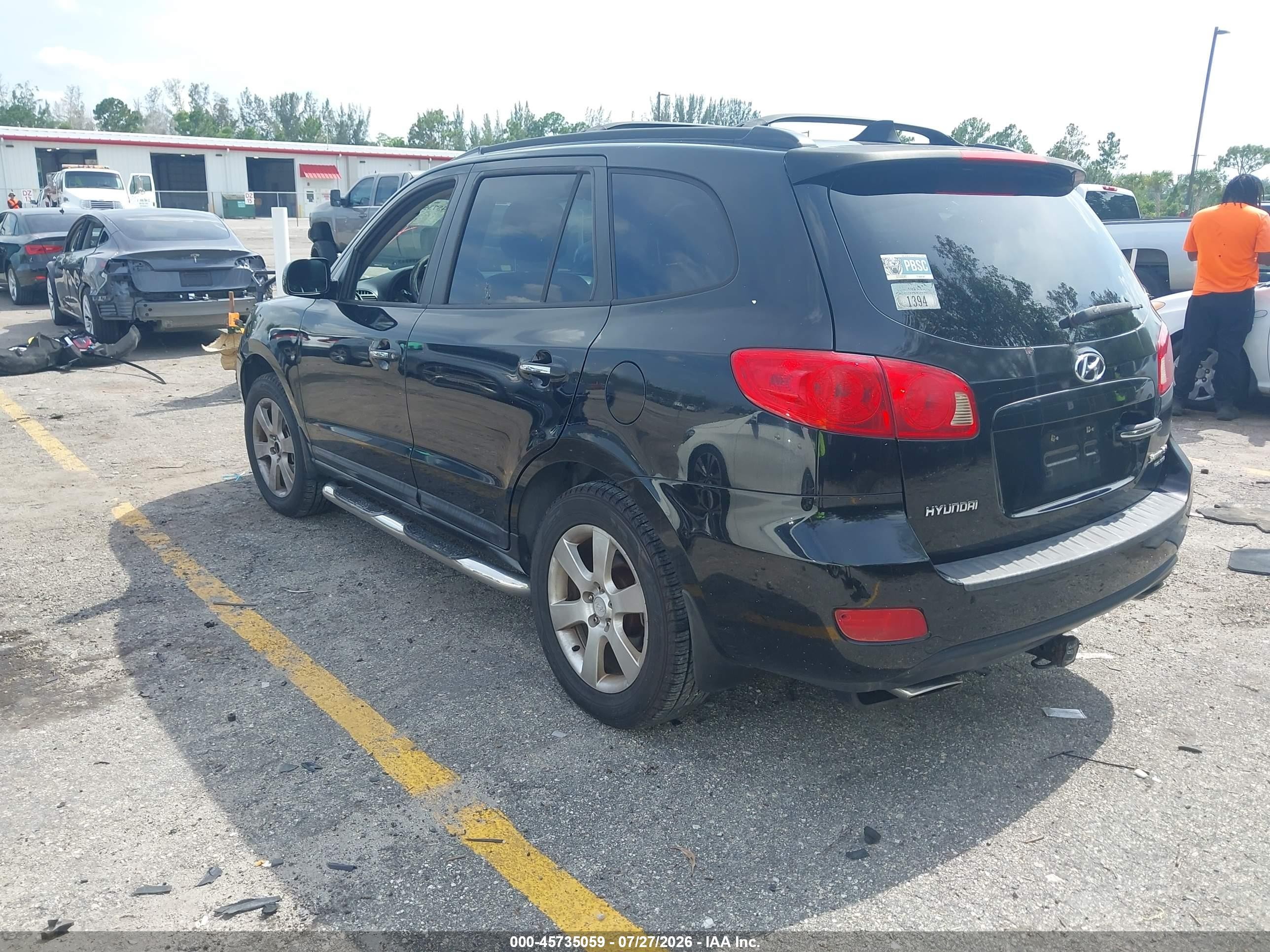 2007 Hyundai Santa Fe Limited/se Черный vin: 5NMSH73E47H116104