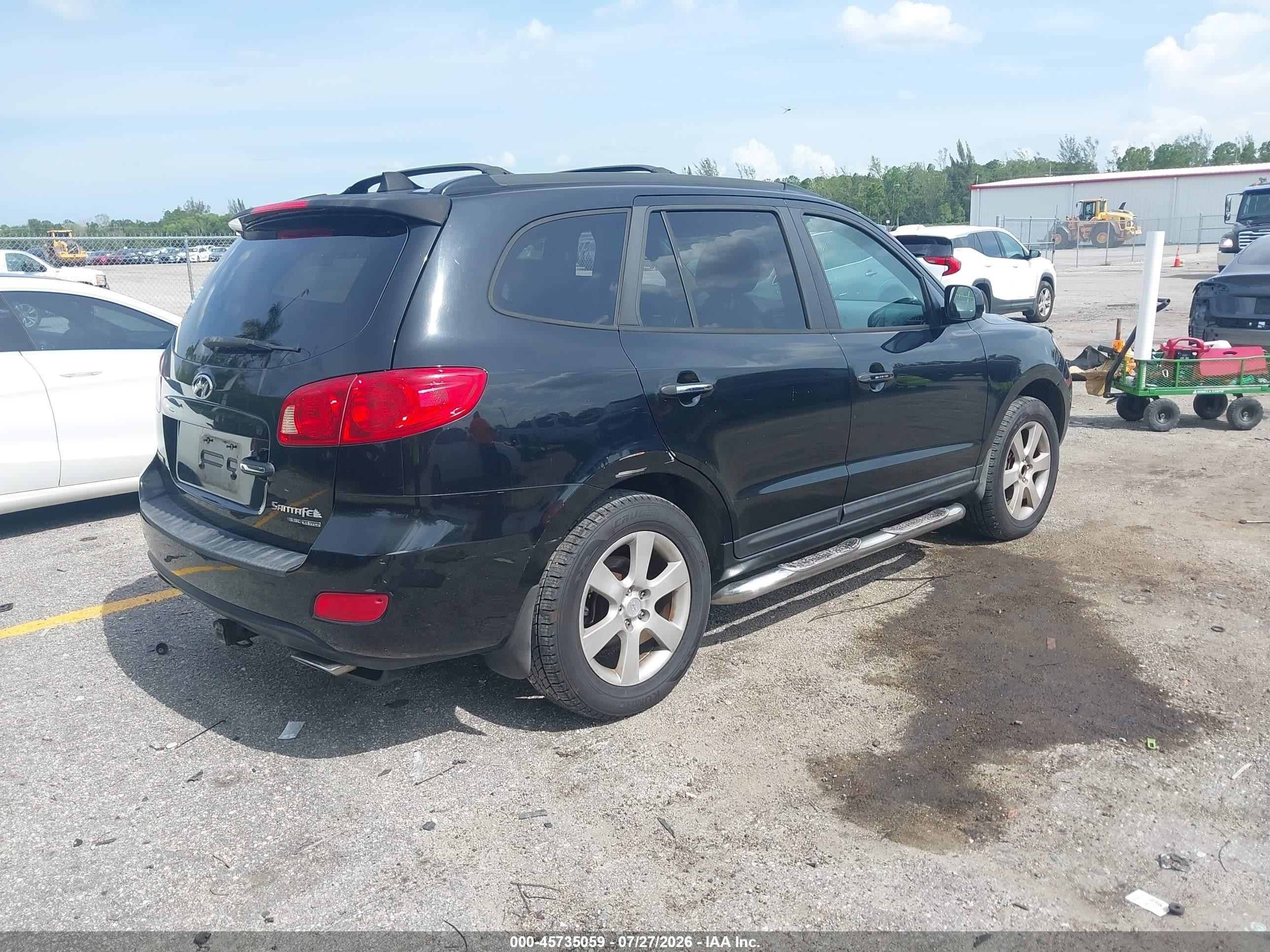 2007 Hyundai Santa Fe Limited/se Черный vin: 5NMSH73E47H116104