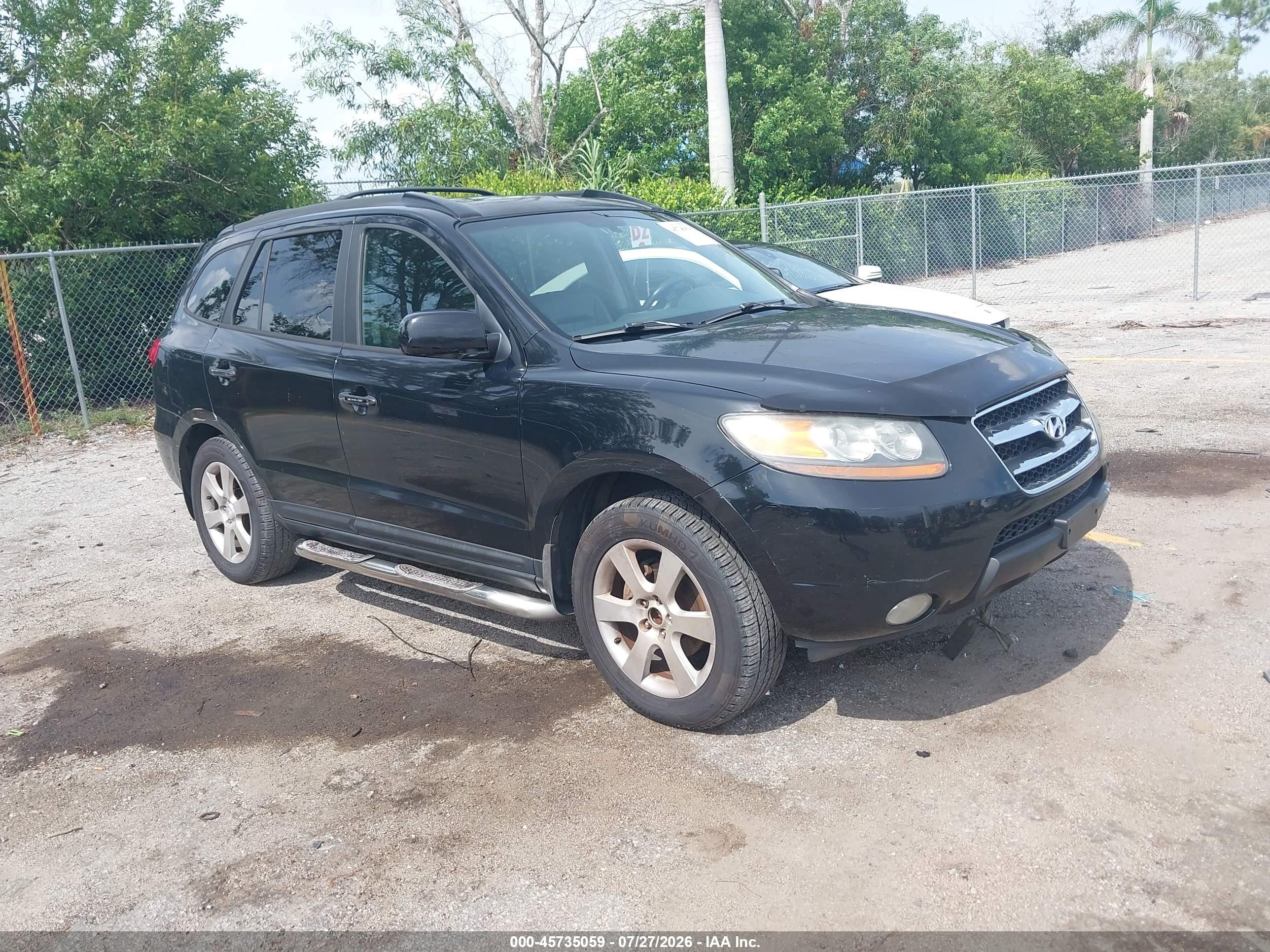 2007 Hyundai Santa Fe Limited/se Черный vin: 5NMSH73E47H116104