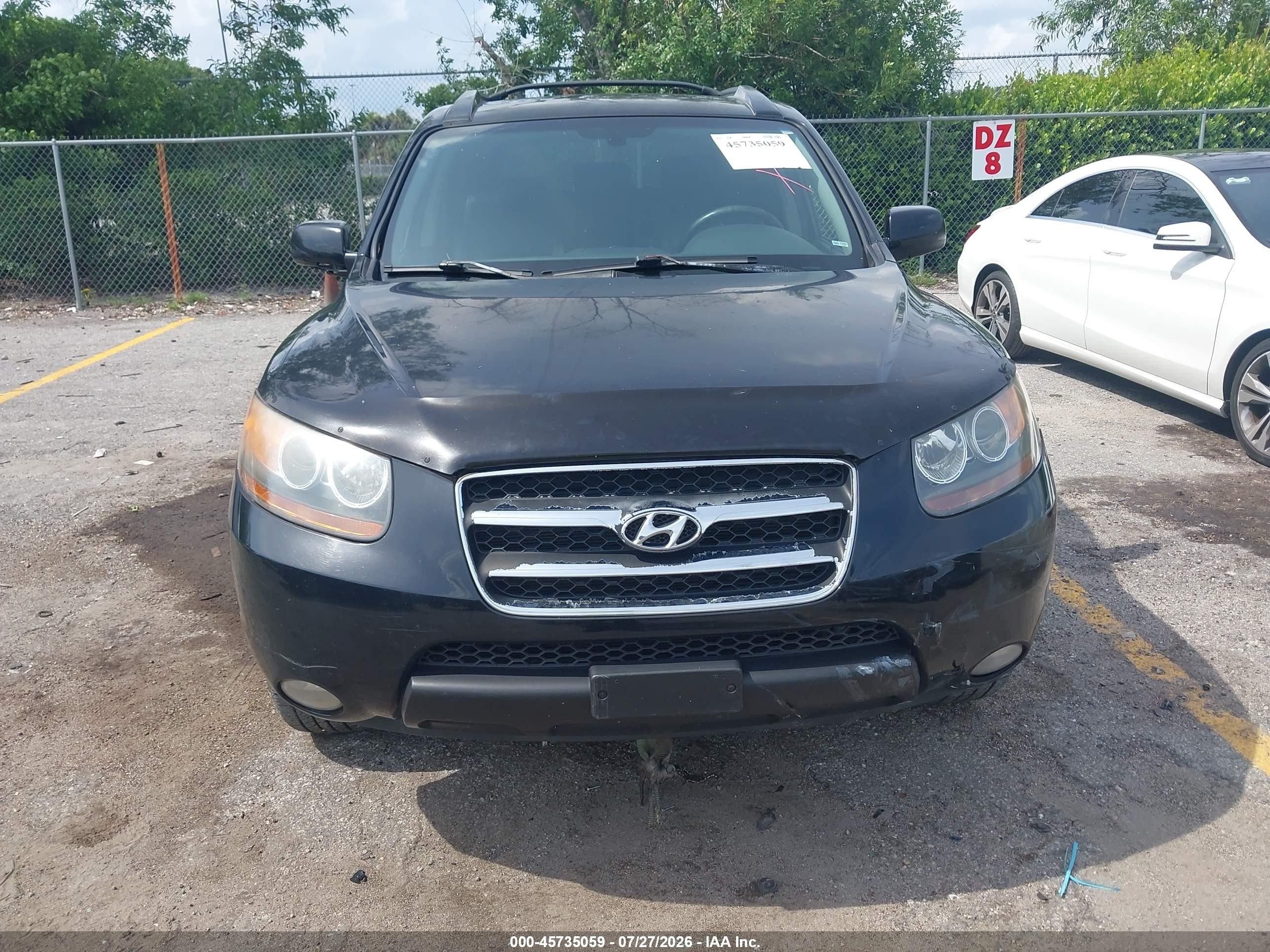 2007 Hyundai Santa Fe Limited/se Черный vin: 5NMSH73E47H116104