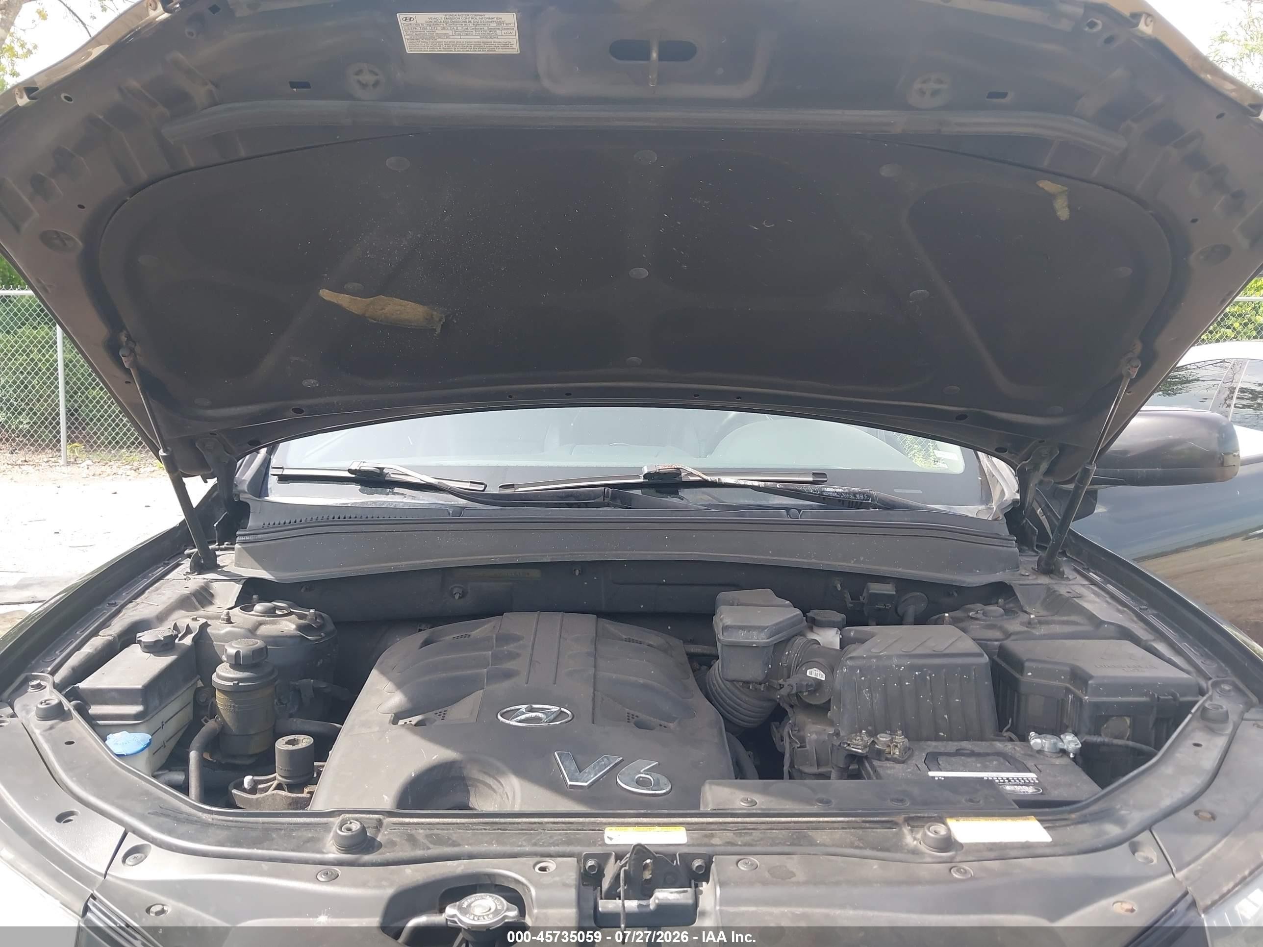 2007 Hyundai Santa Fe Limited/se Черный vin: 5NMSH73E47H116104