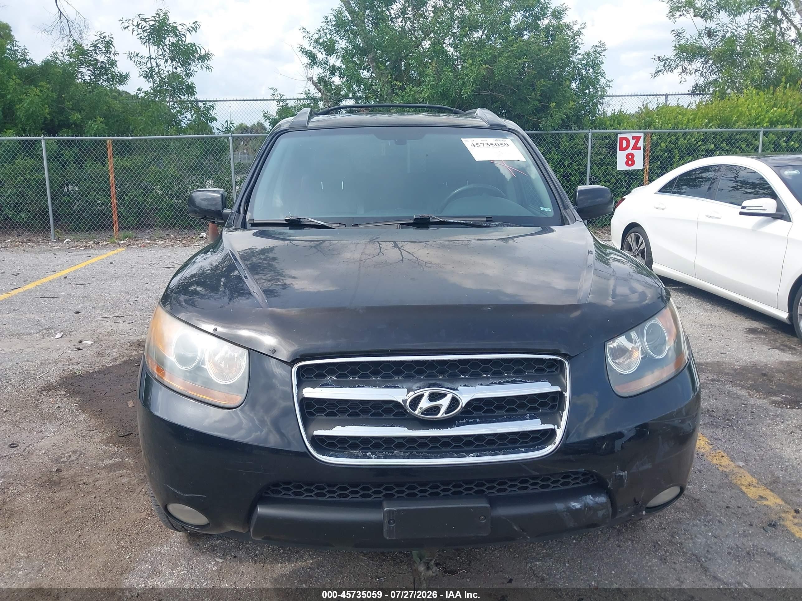 2007 Hyundai Santa Fe Limited/se Черный vin: 5NMSH73E47H116104