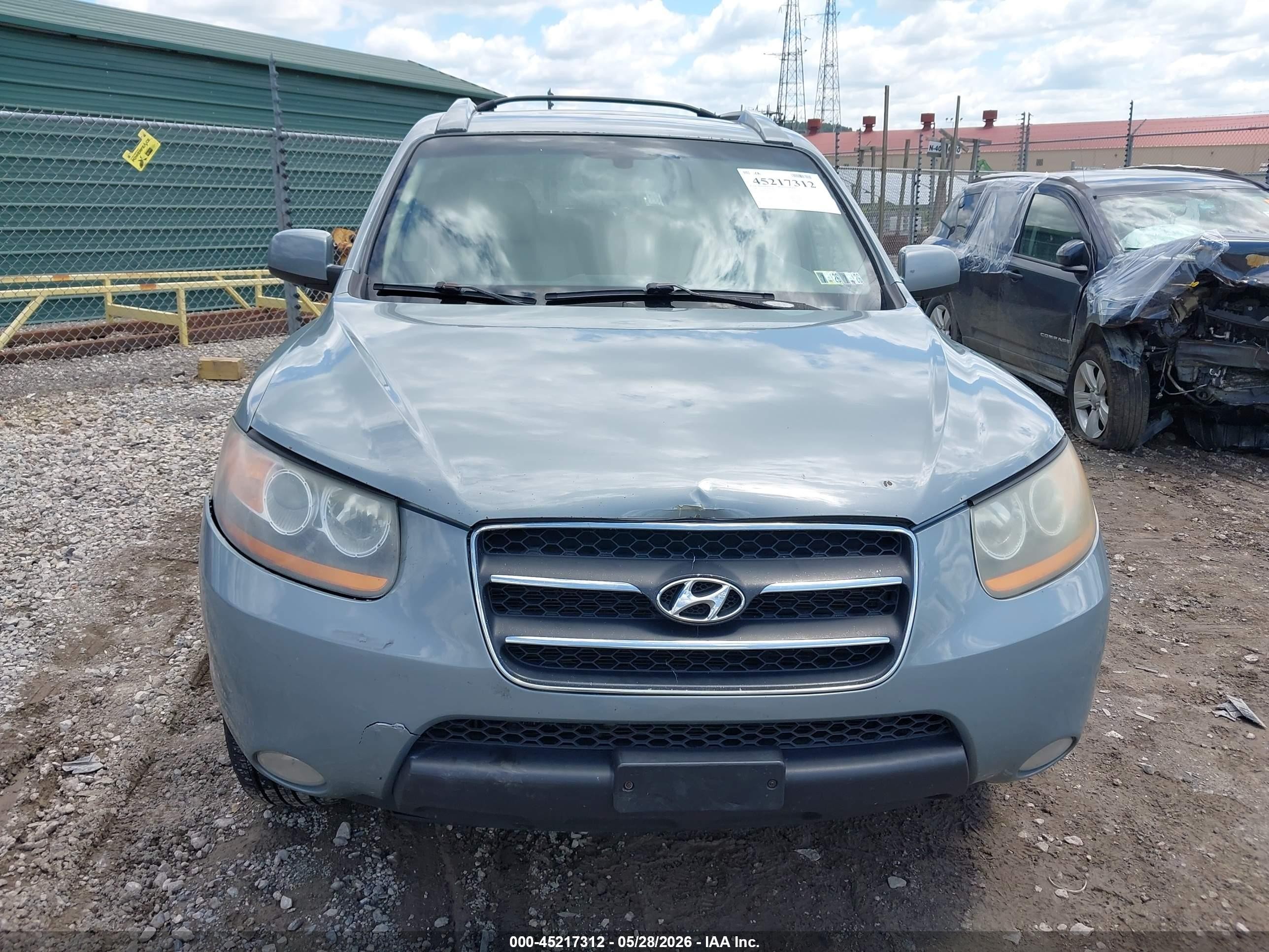 2008 Hyundai Santa Fe Limited/se Teal vin: 5NMSH73E48H163585