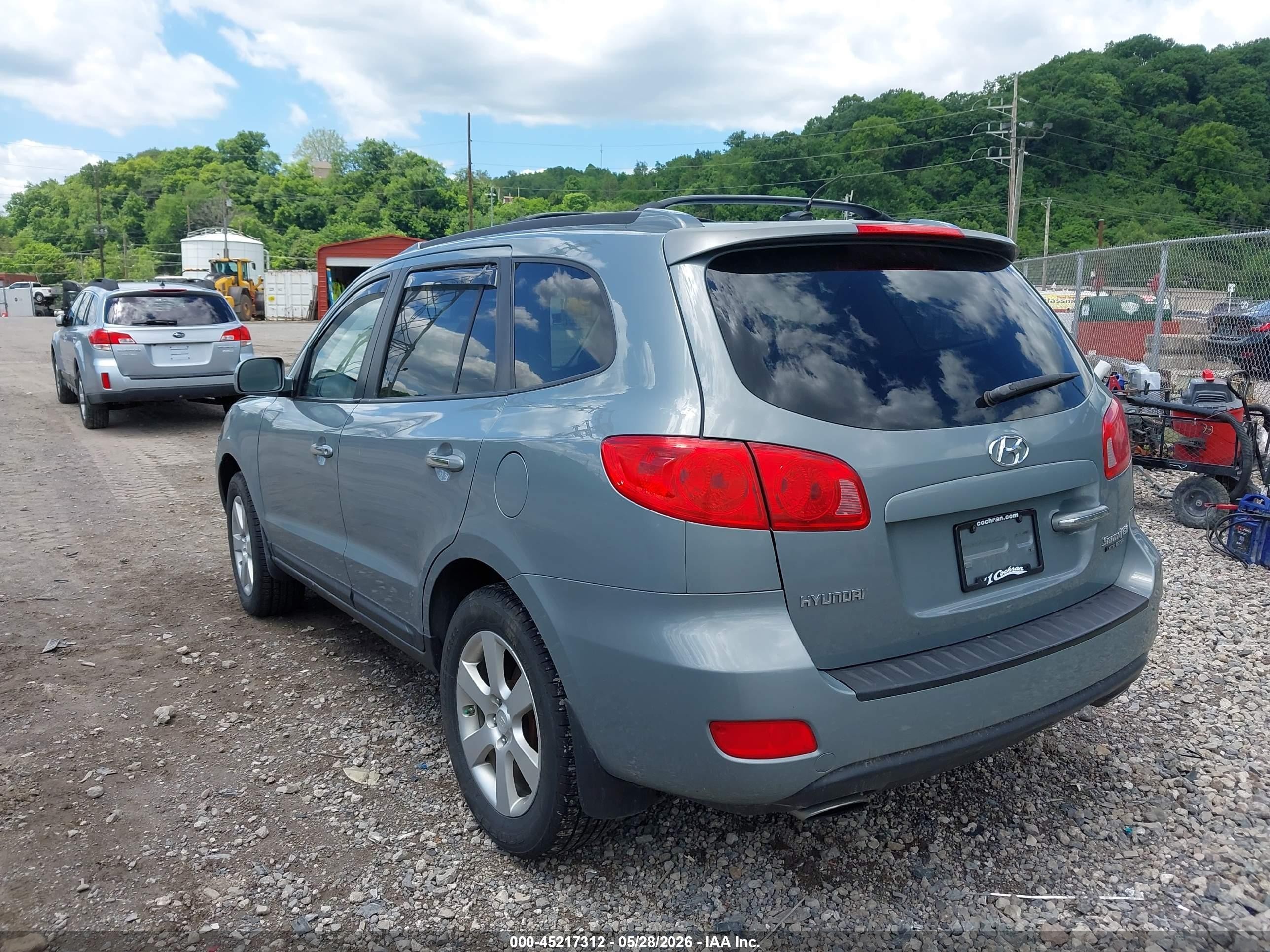 2008 Hyundai Santa Fe Limited/se Teal vin: 5NMSH73E48H163585