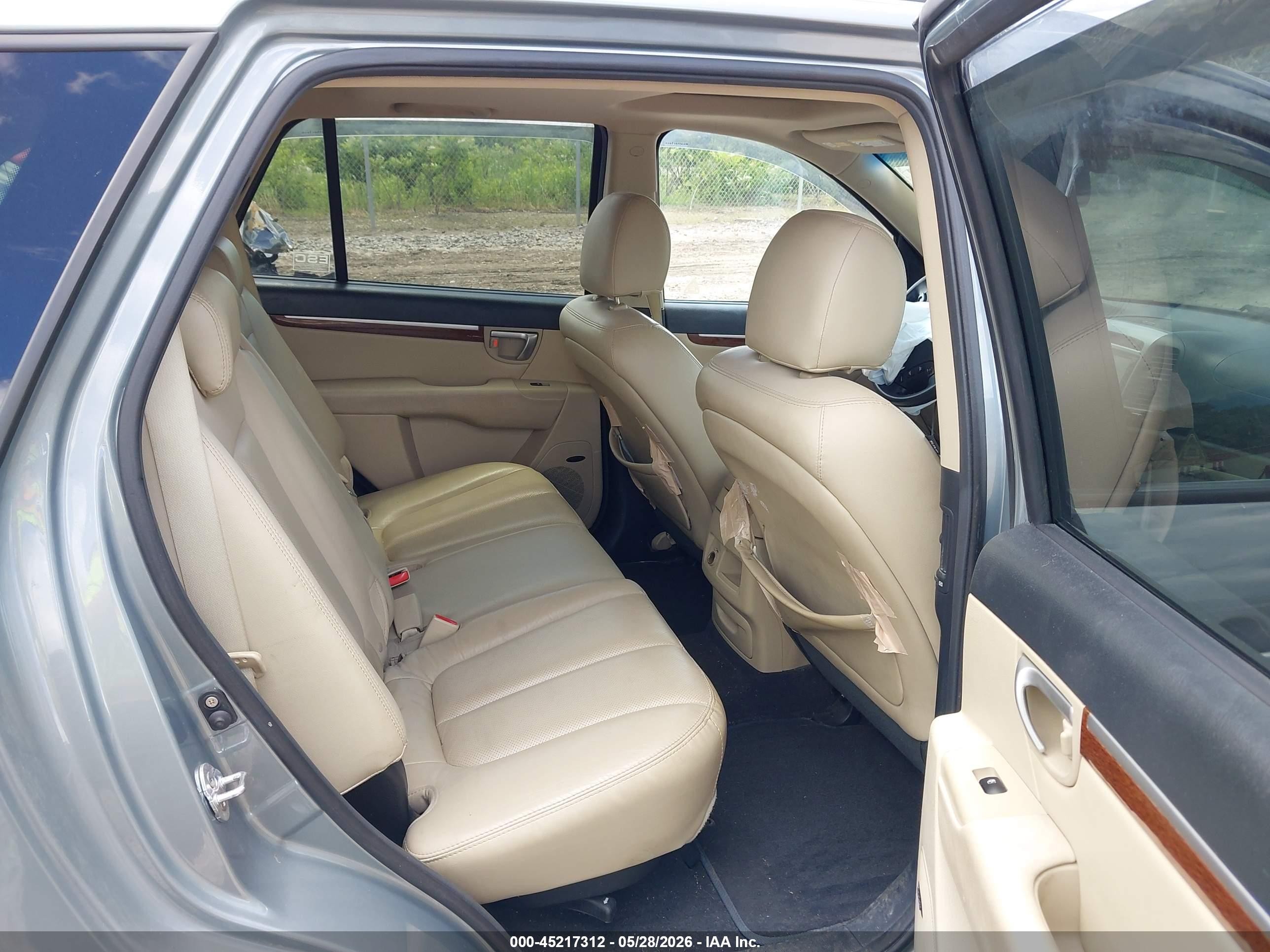 2008 Hyundai Santa Fe Limited/se Teal vin: 5NMSH73E48H163585