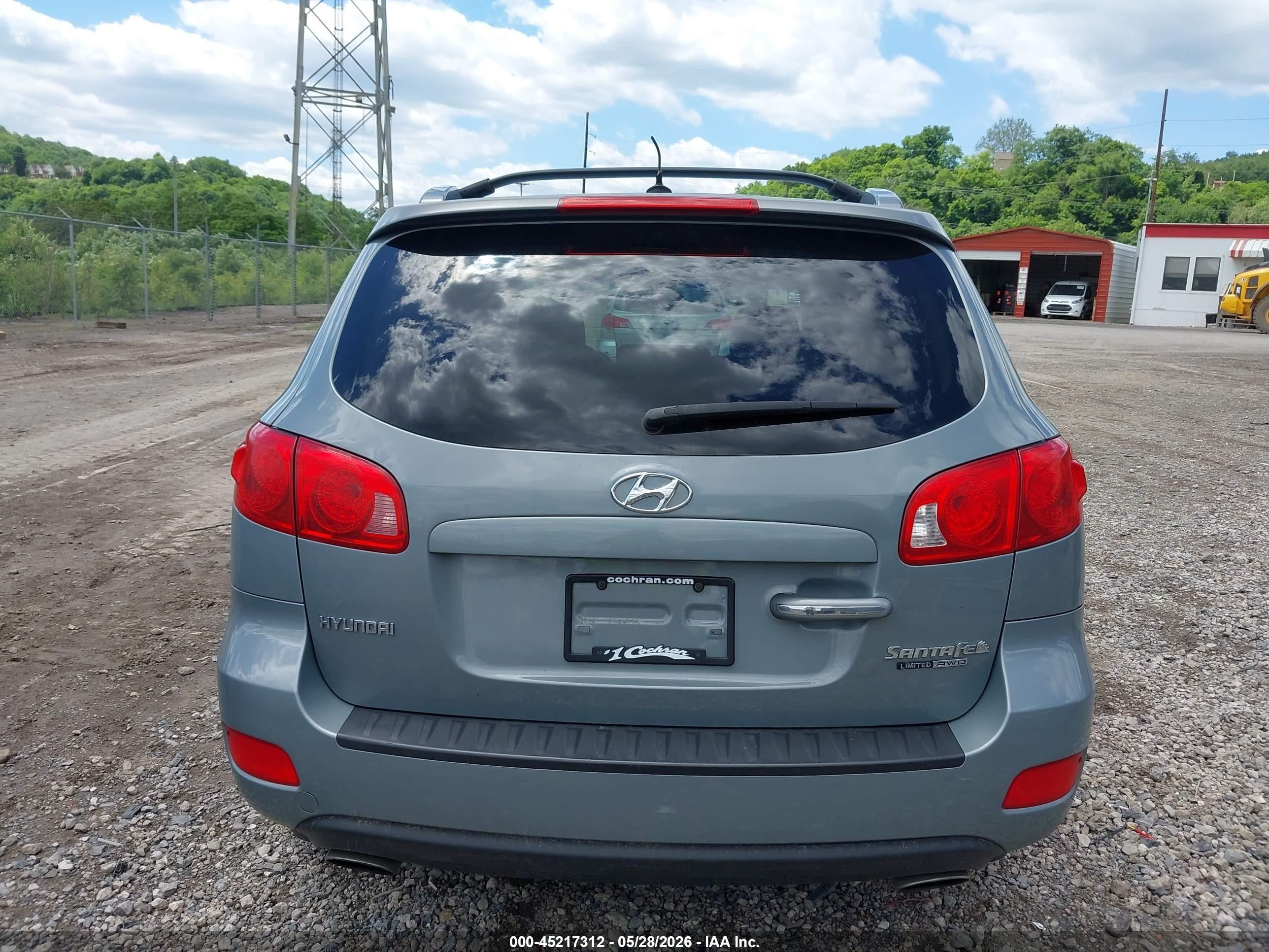 2008 Hyundai Santa Fe Limited/se Teal vin: 5NMSH73E48H163585