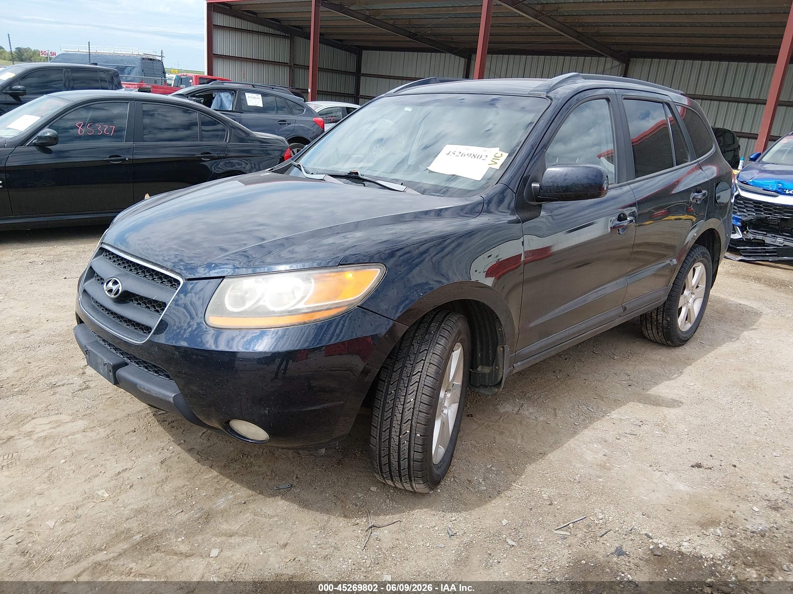 2008 Hyundai Santa Fe Limited/se Black vin: 5NMSH73E48H190625