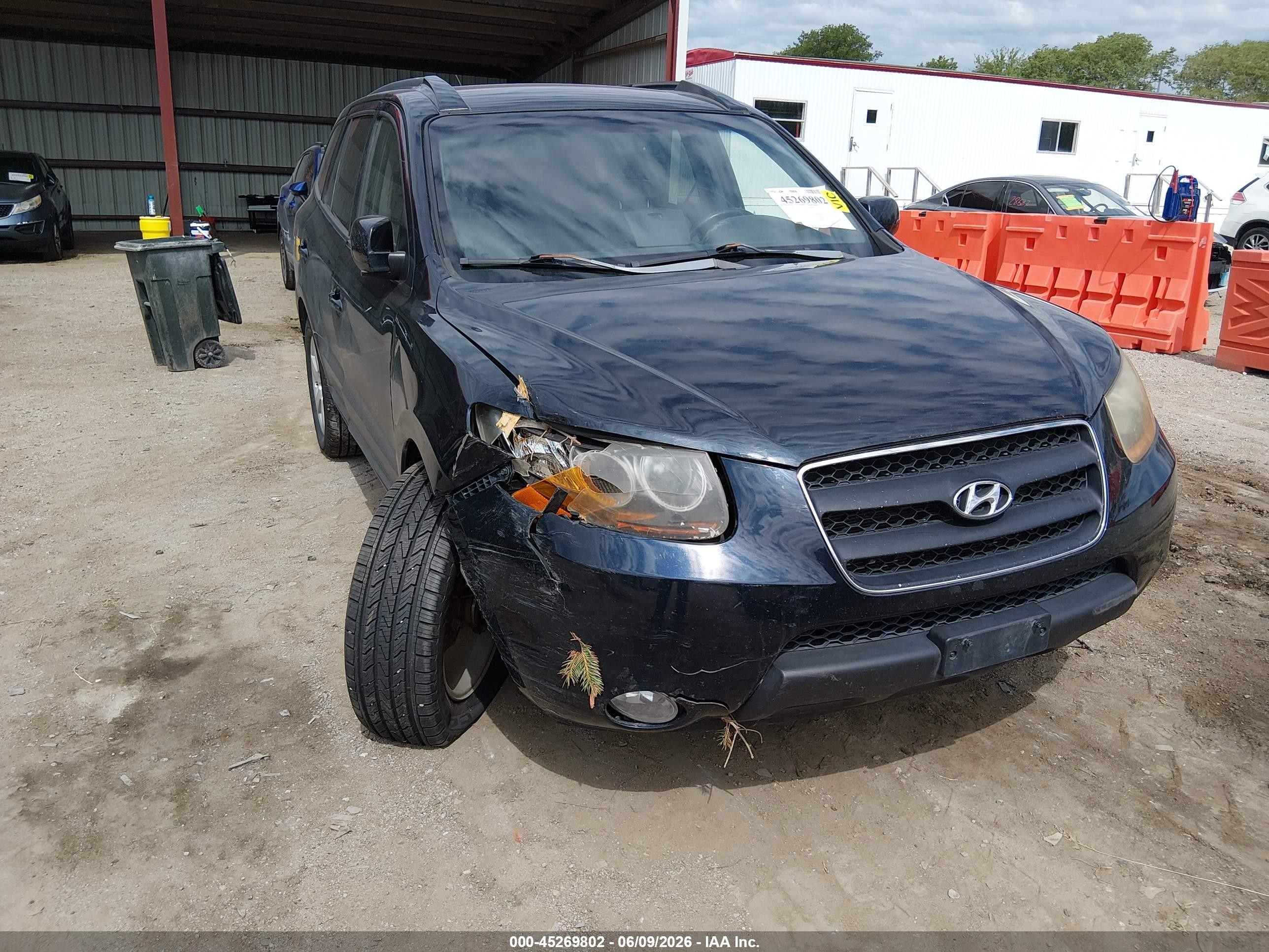 2008 Hyundai Santa Fe Limited/se Black vin: 5NMSH73E48H190625