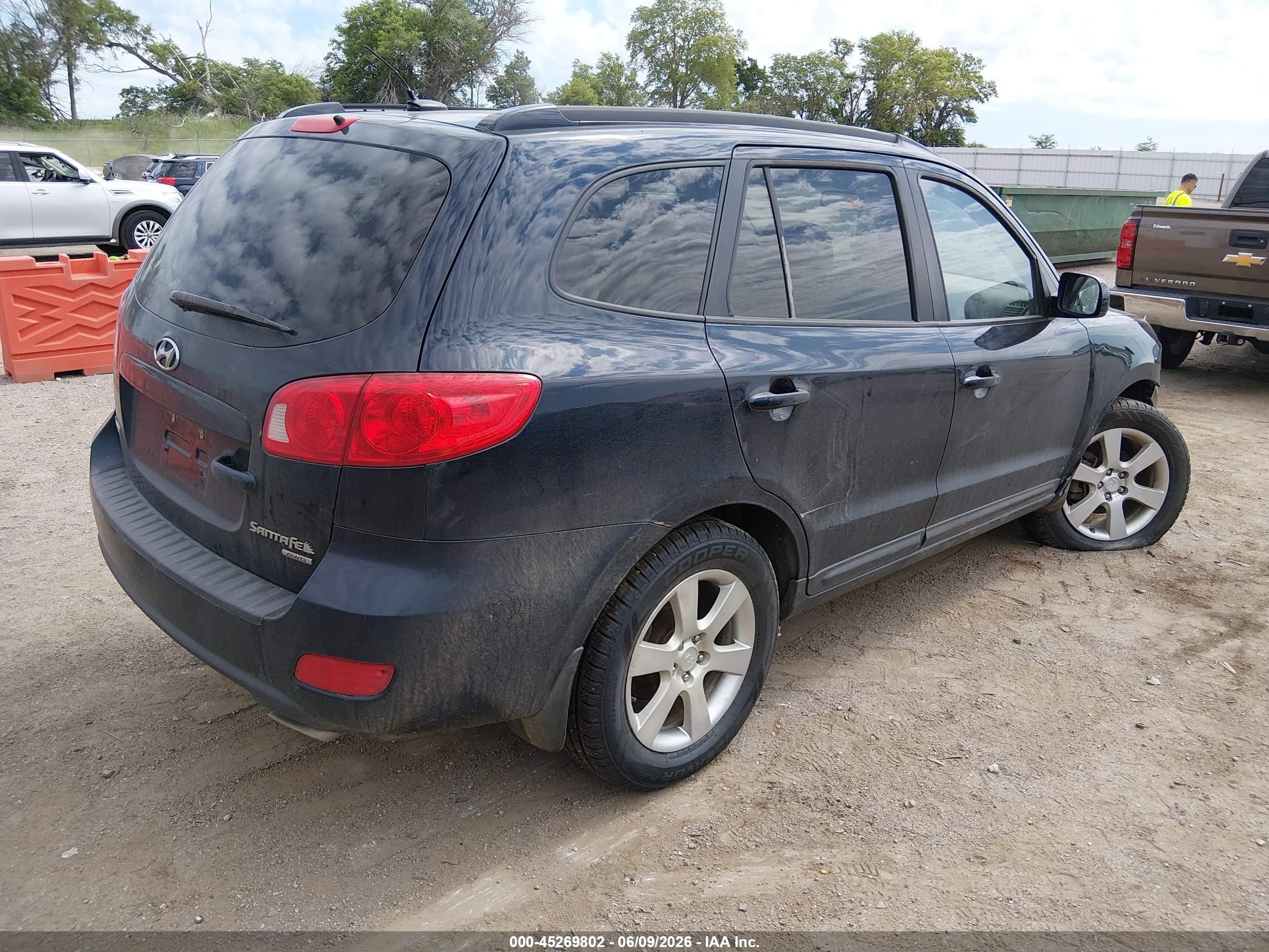 2008 Hyundai Santa Fe Limited/se Black vin: 5NMSH73E48H190625