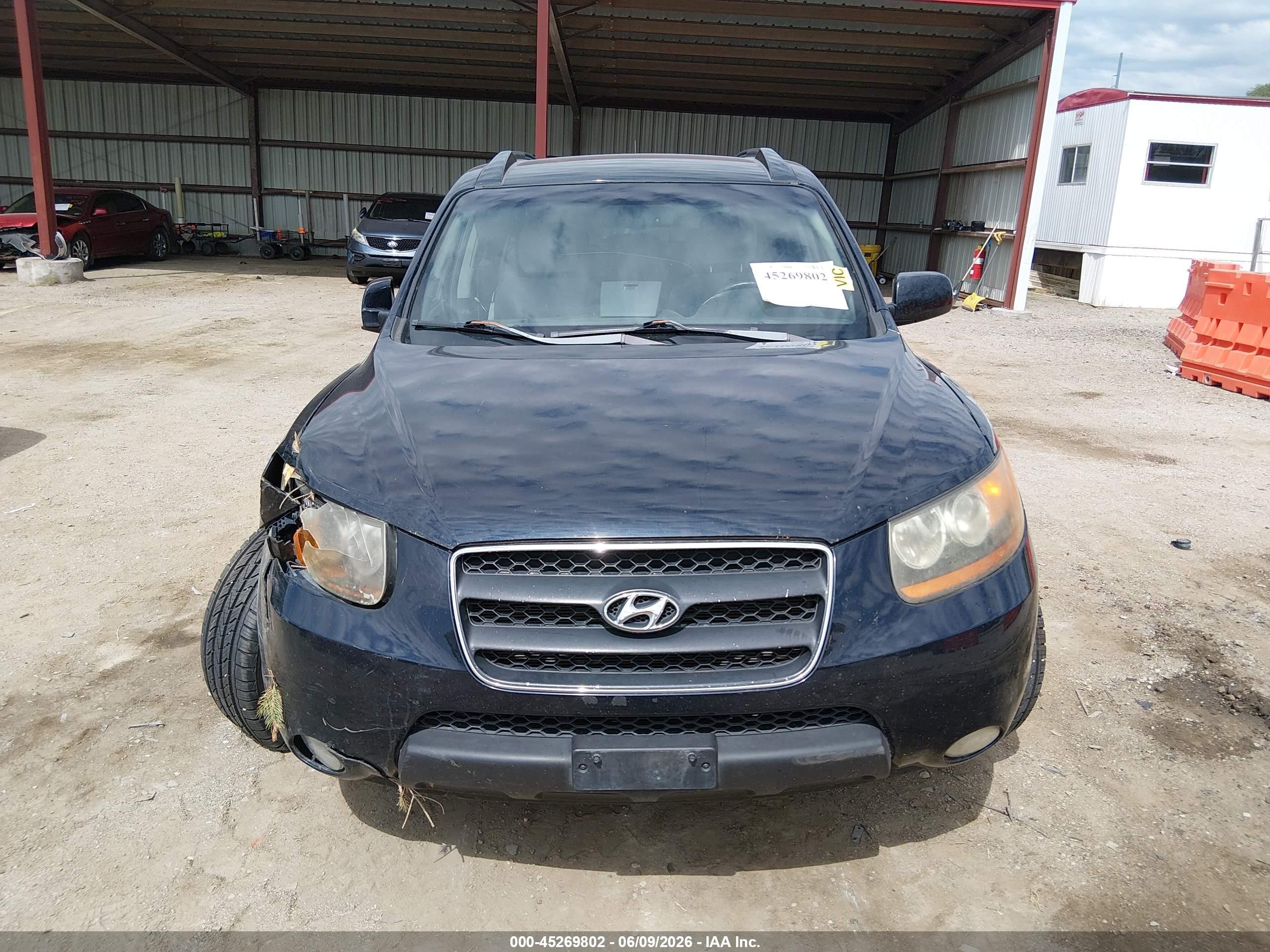 2008 Hyundai Santa Fe Limited/se Black vin: 5NMSH73E48H190625