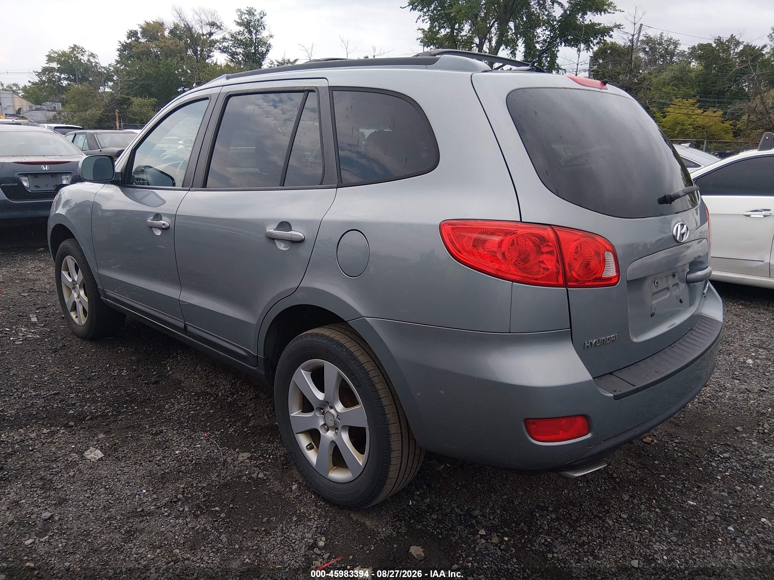 2009 Hyundai Santa Fe Se Light Blue vin: 5NMSH73E49H270993