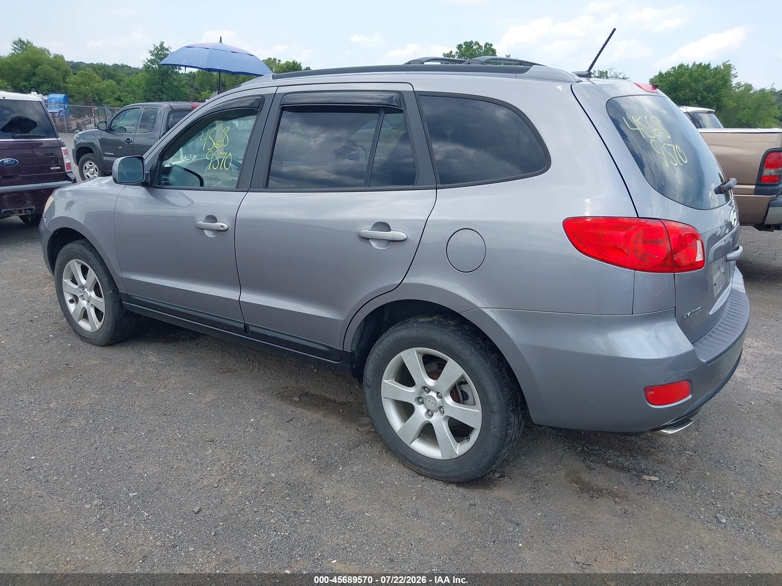 2007 Hyundai Santa Fe Limited/se Silver vin: 5NMSH73E57H111719