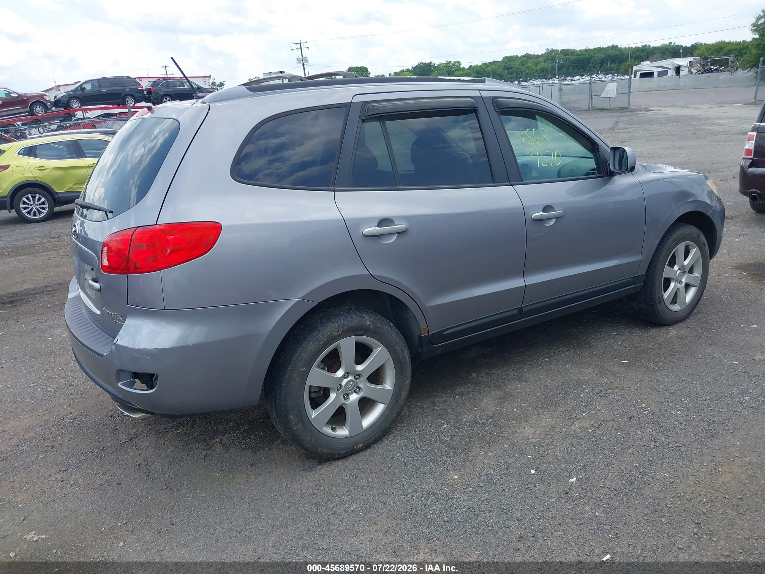 2007 Hyundai Santa Fe Limited/se Silver vin: 5NMSH73E57H111719
