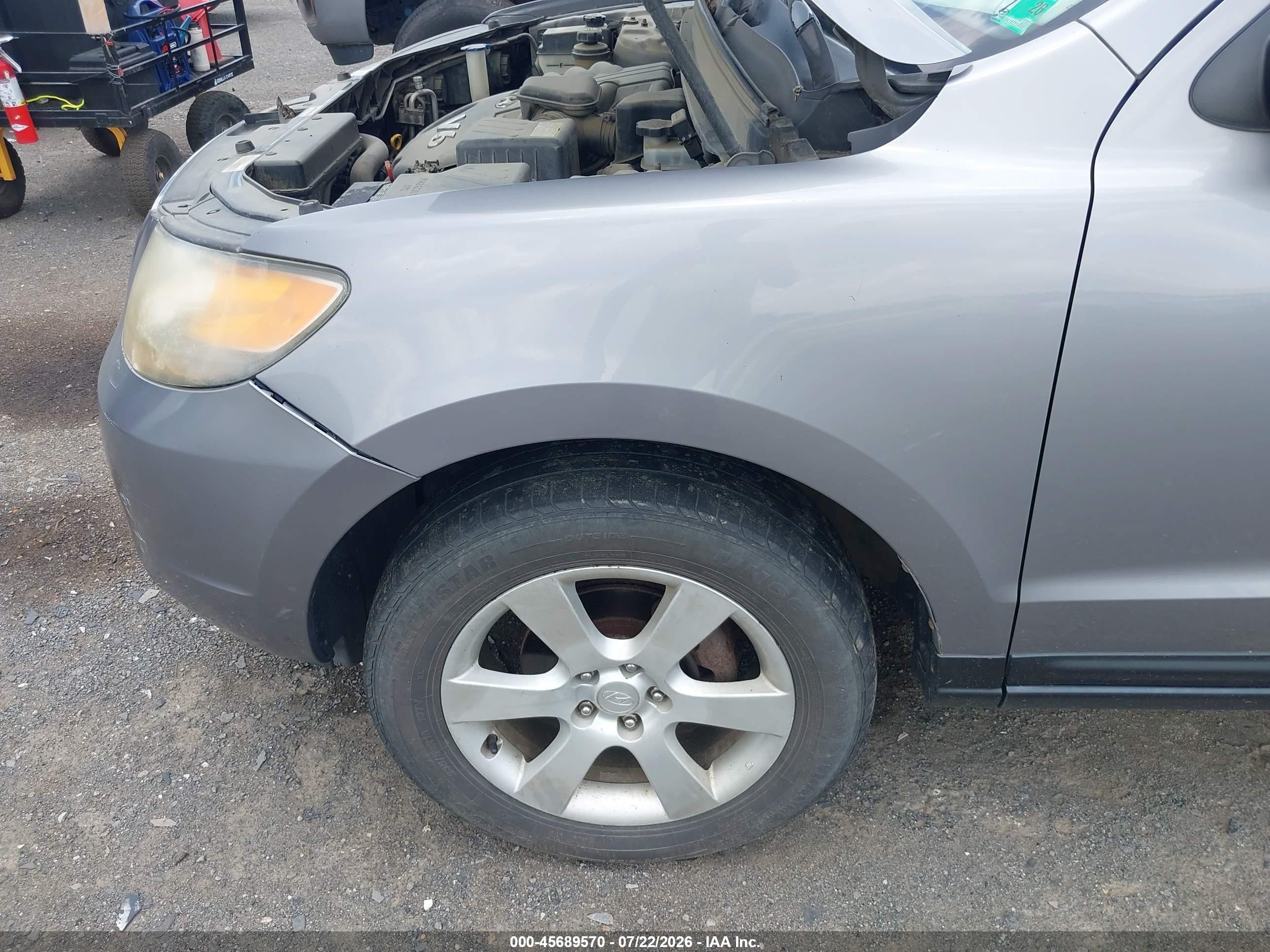 2007 Hyundai Santa Fe Limited/se Silver vin: 5NMSH73E57H111719