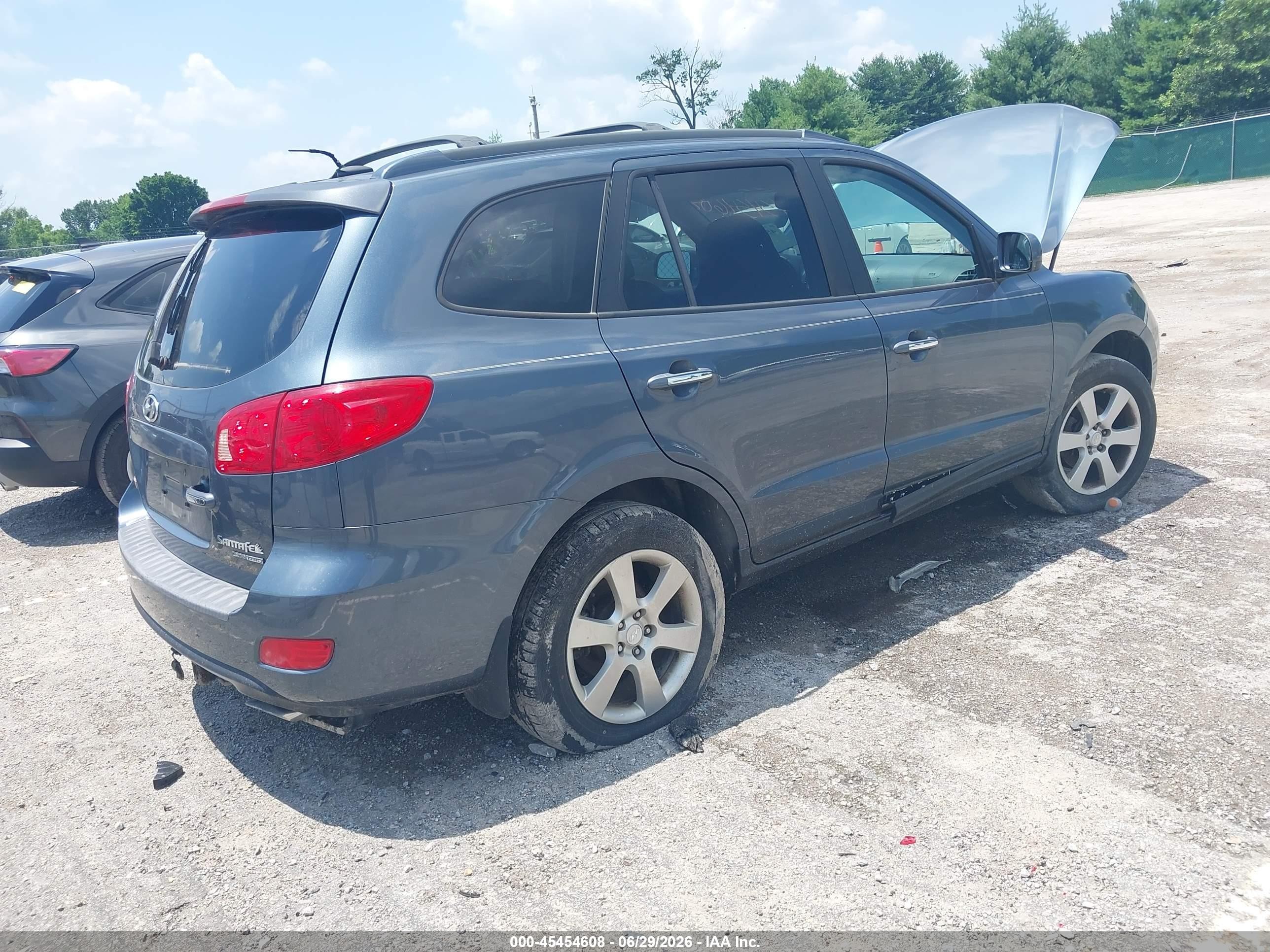 2007 Hyundai Santa Fe Limited/se Синий vin: 5NMSH73E57H124390