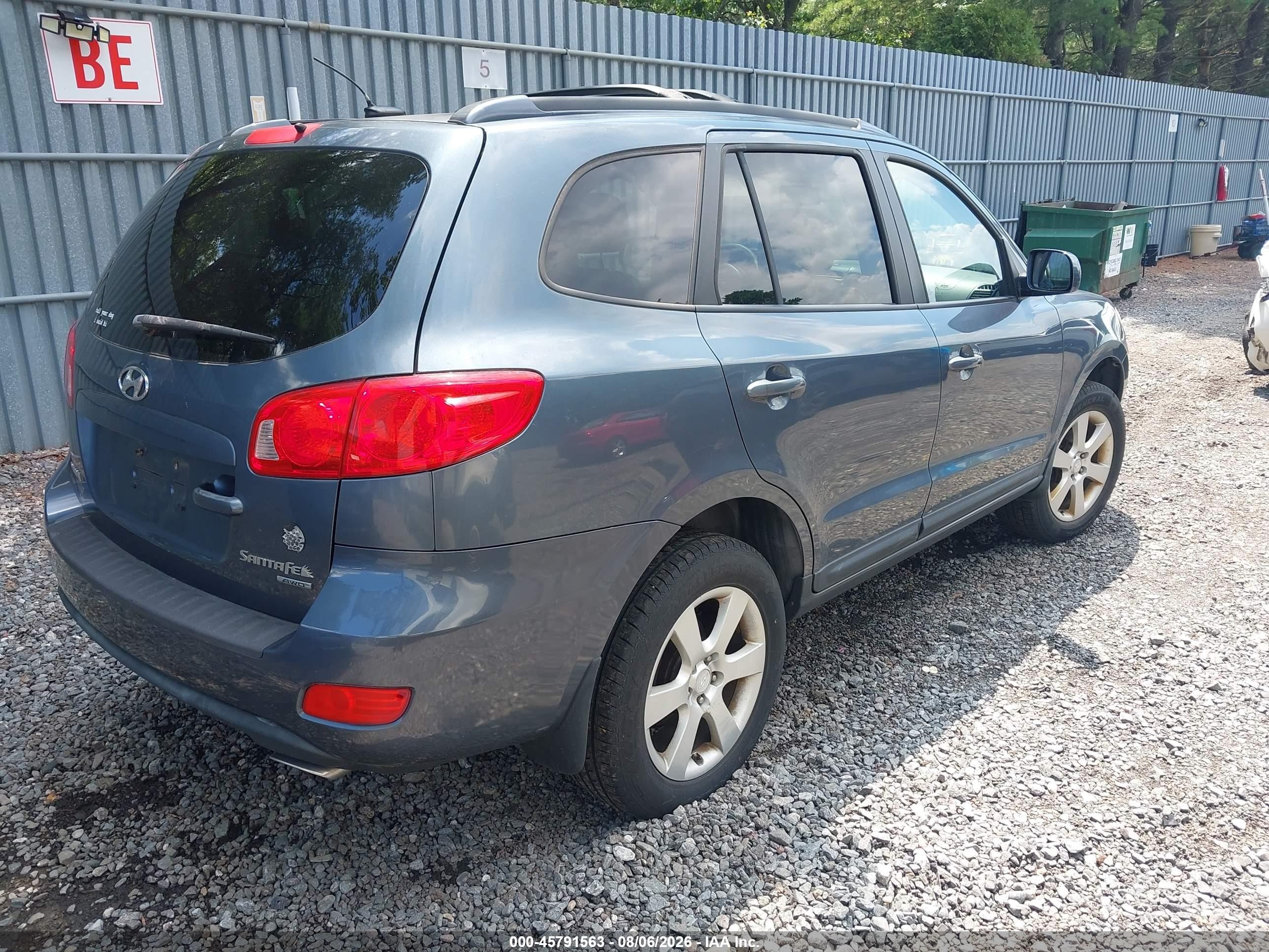 2009 Hyundai Santa Fe Se Blue vin: 5NMSH73E59H235041
