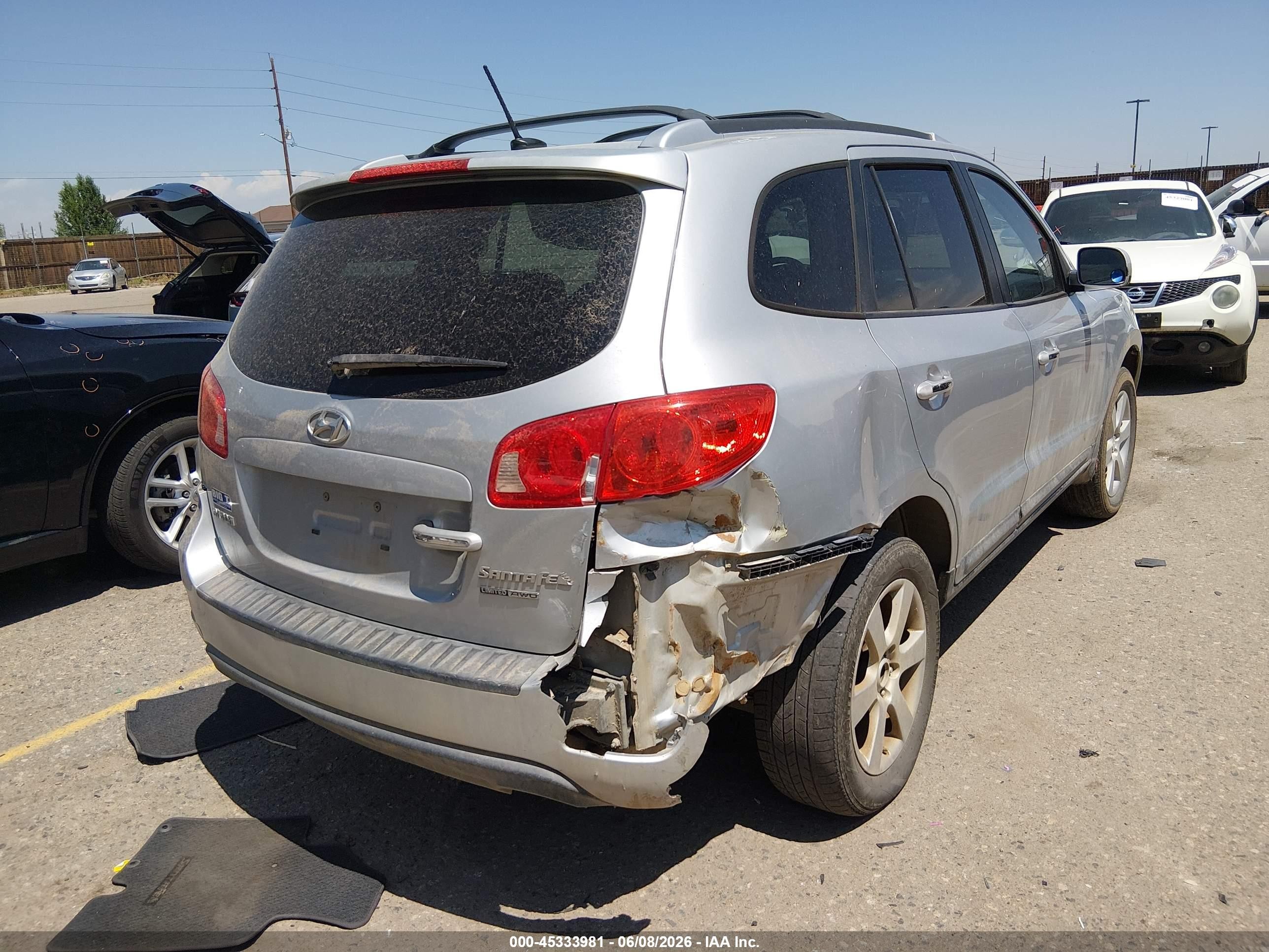 2009 Hyundai Santa Fe Limited Gray vin: 5NMSH73E59H295904